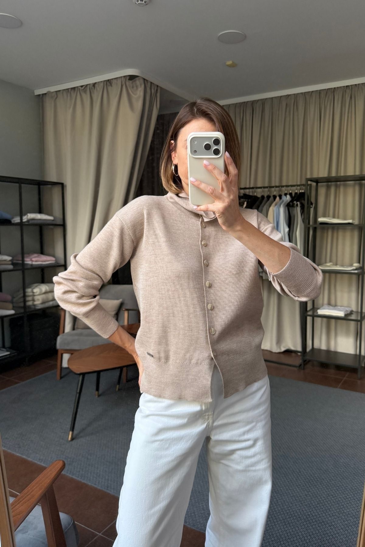 LUCA melange cardigan sample