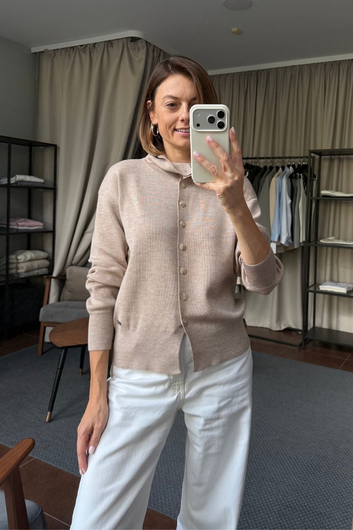 LUCA melange cardigan sample
