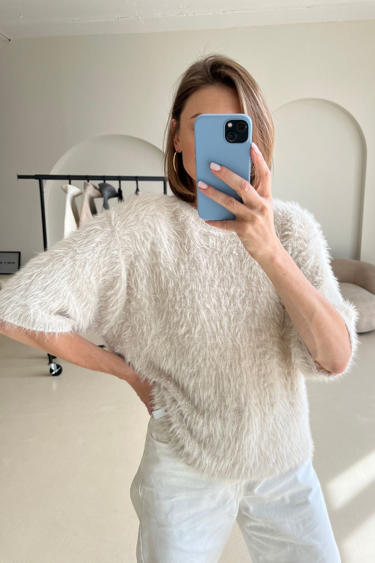 Light sand blouse sample