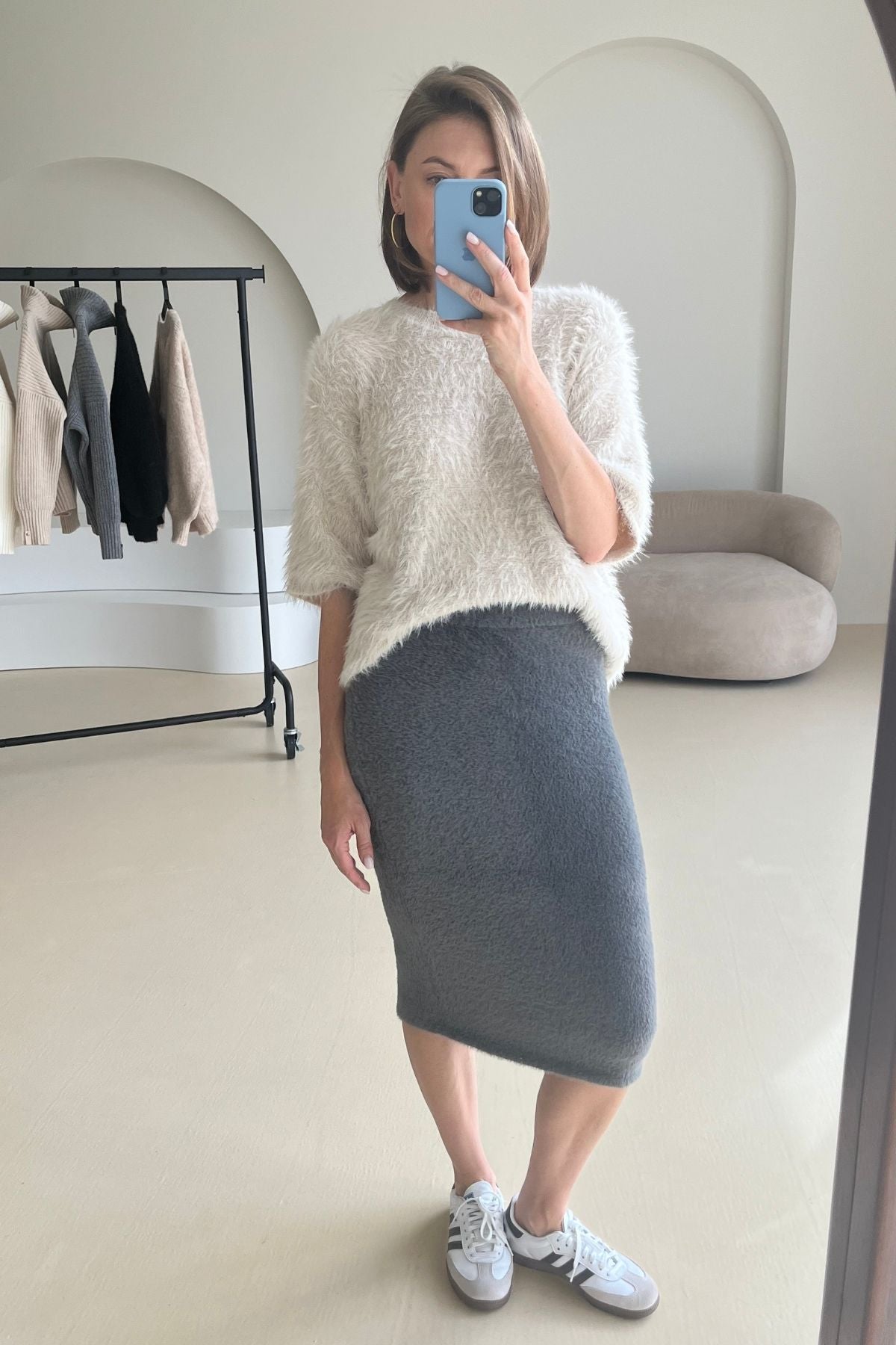 Grey skirt sample