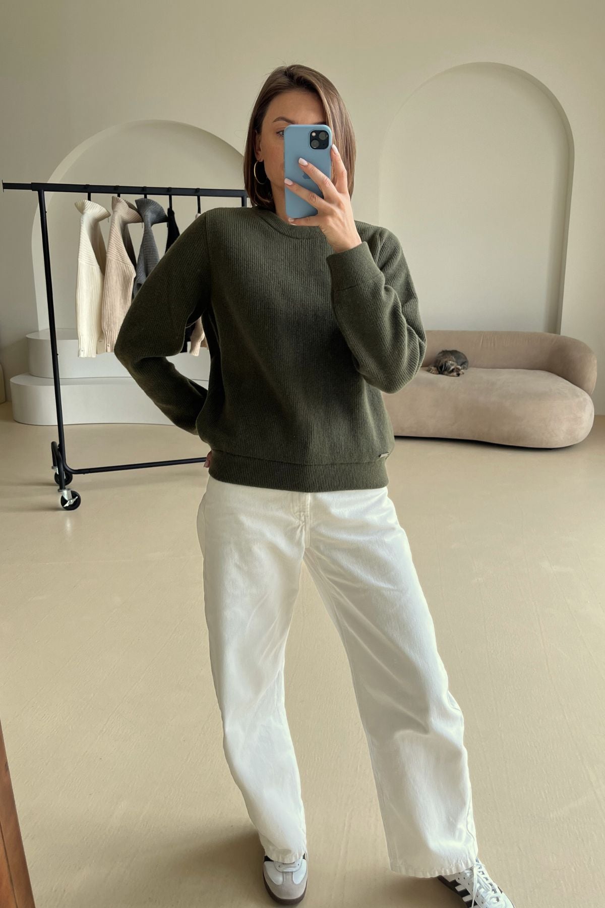 'Michelle' chaki sweater