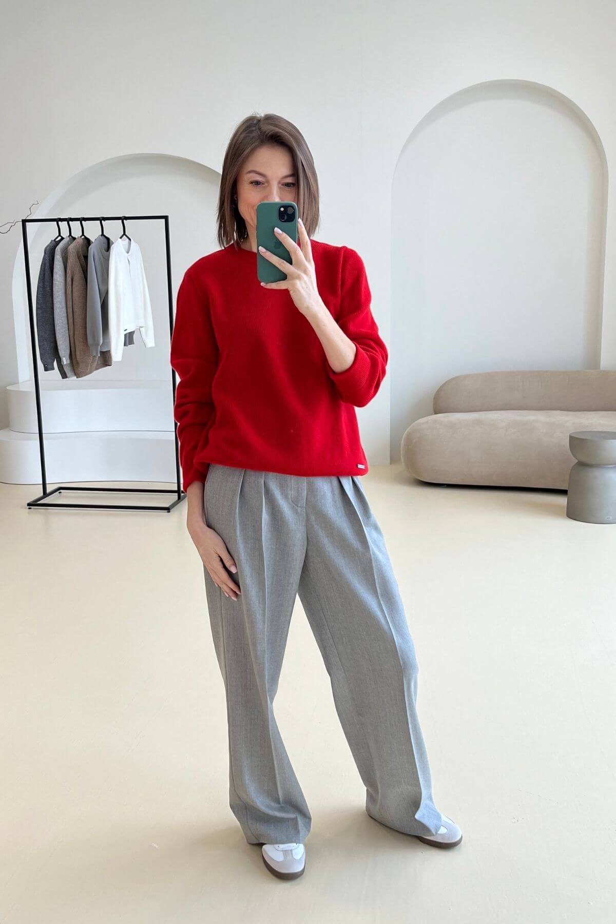 'Michelle' chili red sweater