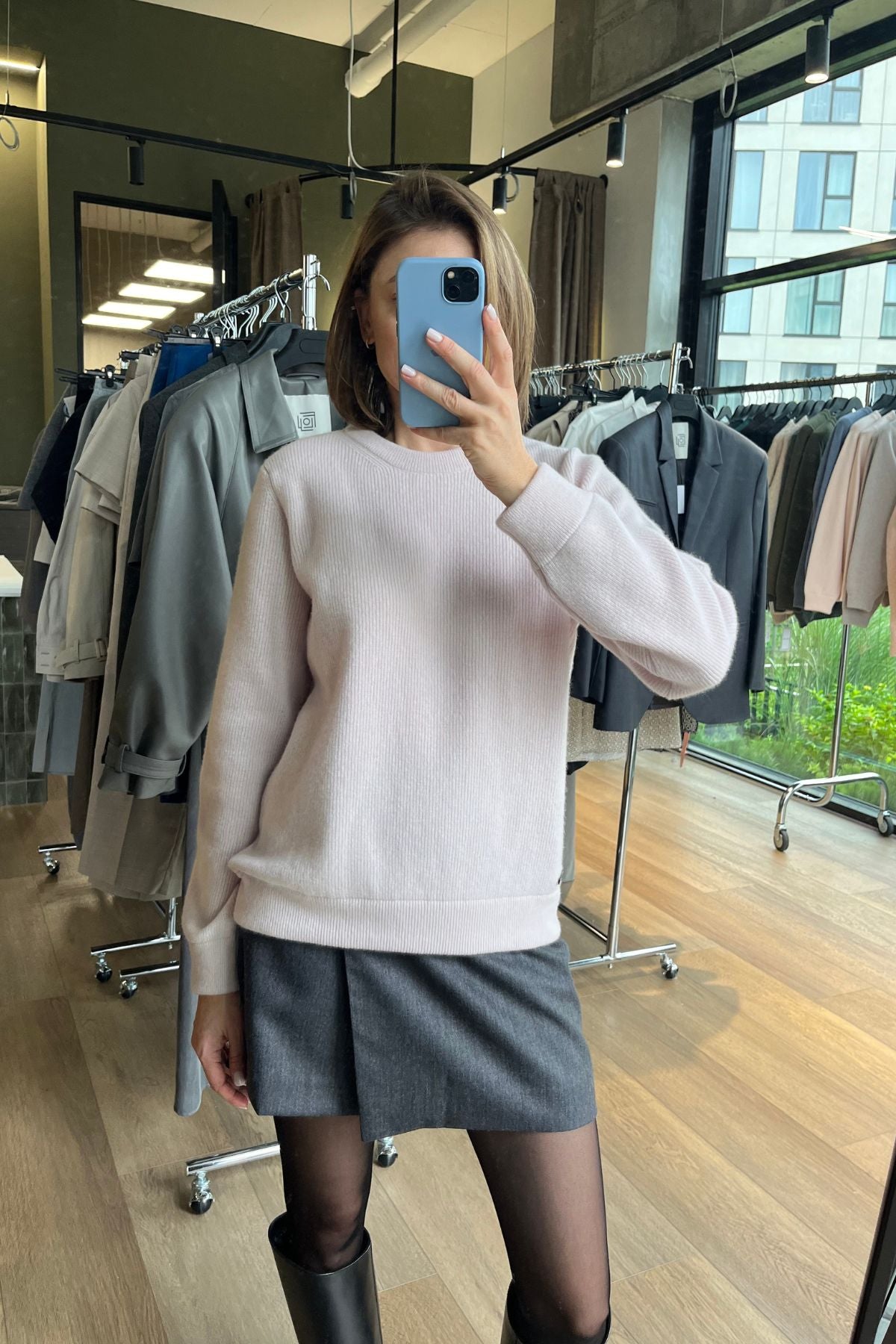 'Michelle' creamy pink sweater