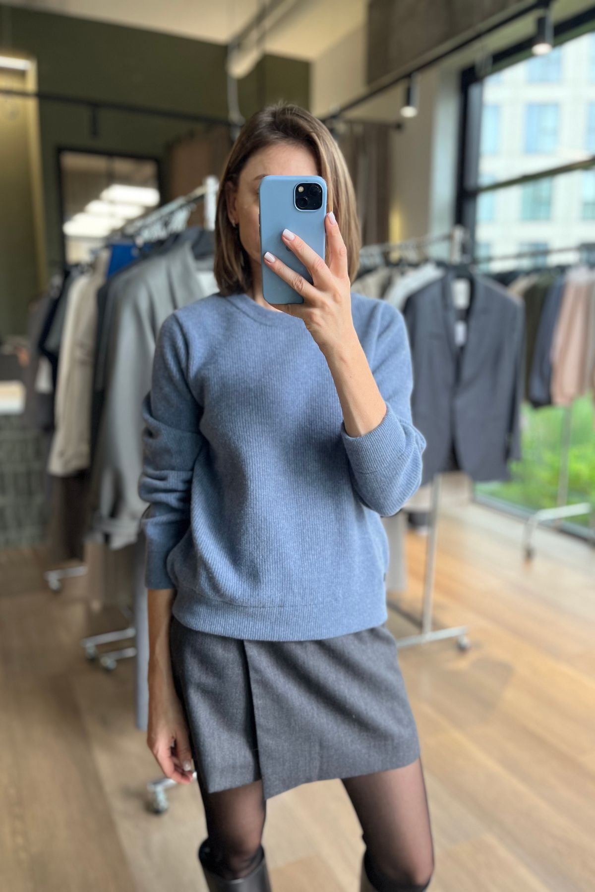'Michelle' light blue sweater