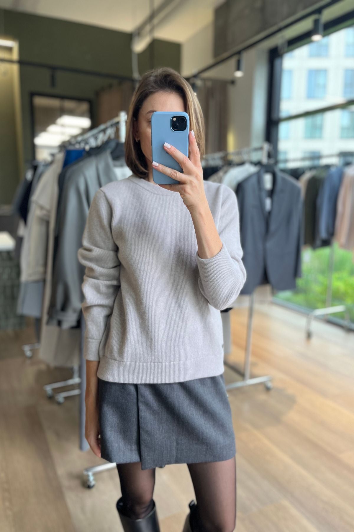 'Michelle' sandy grey sweater