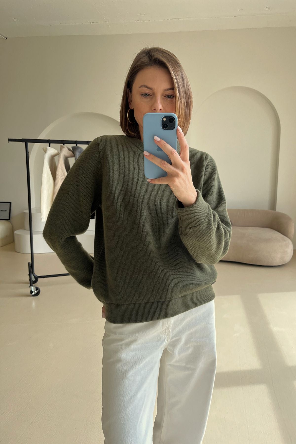 'Michelle' chaki sweater