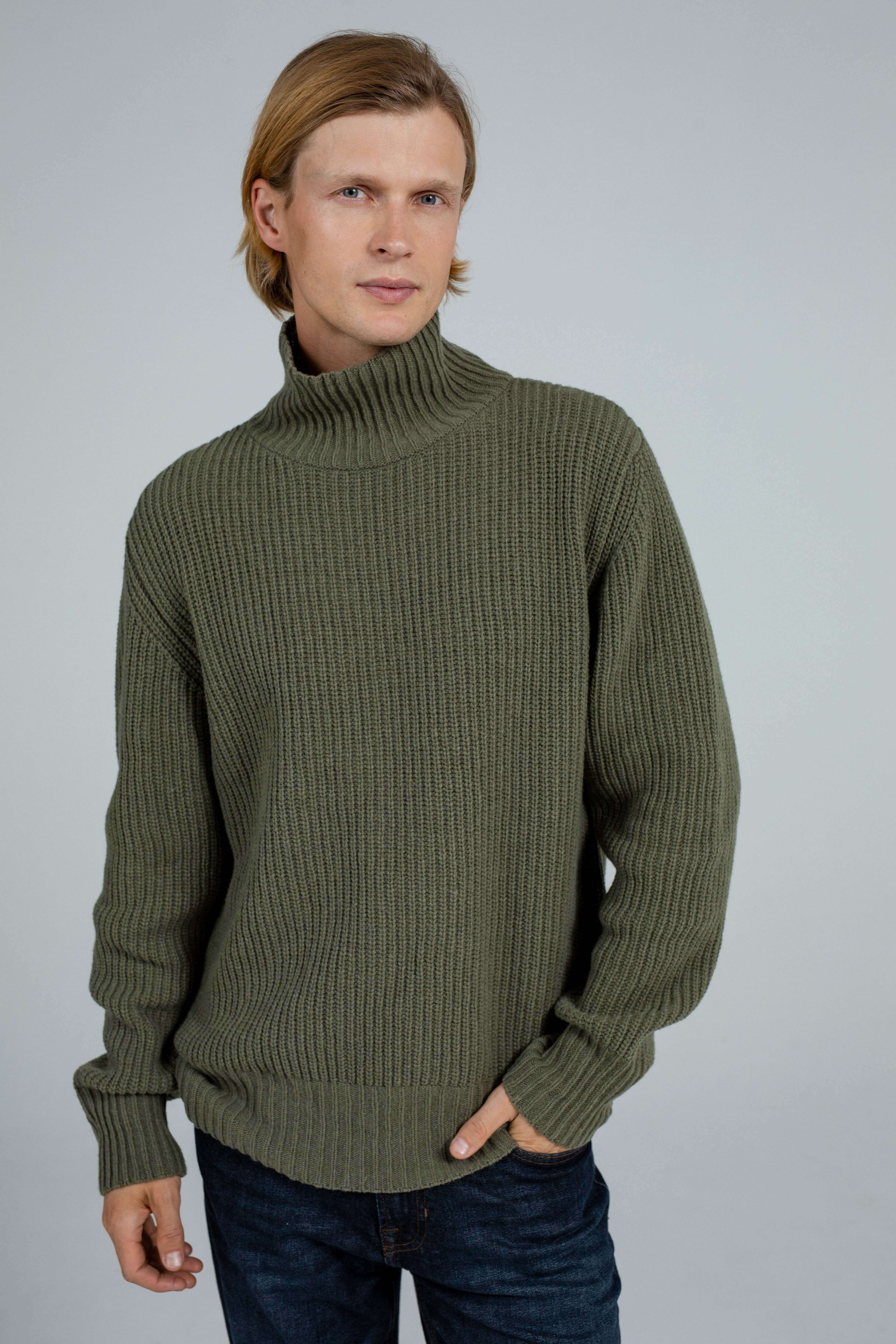 'Nicolas' chaki sweater