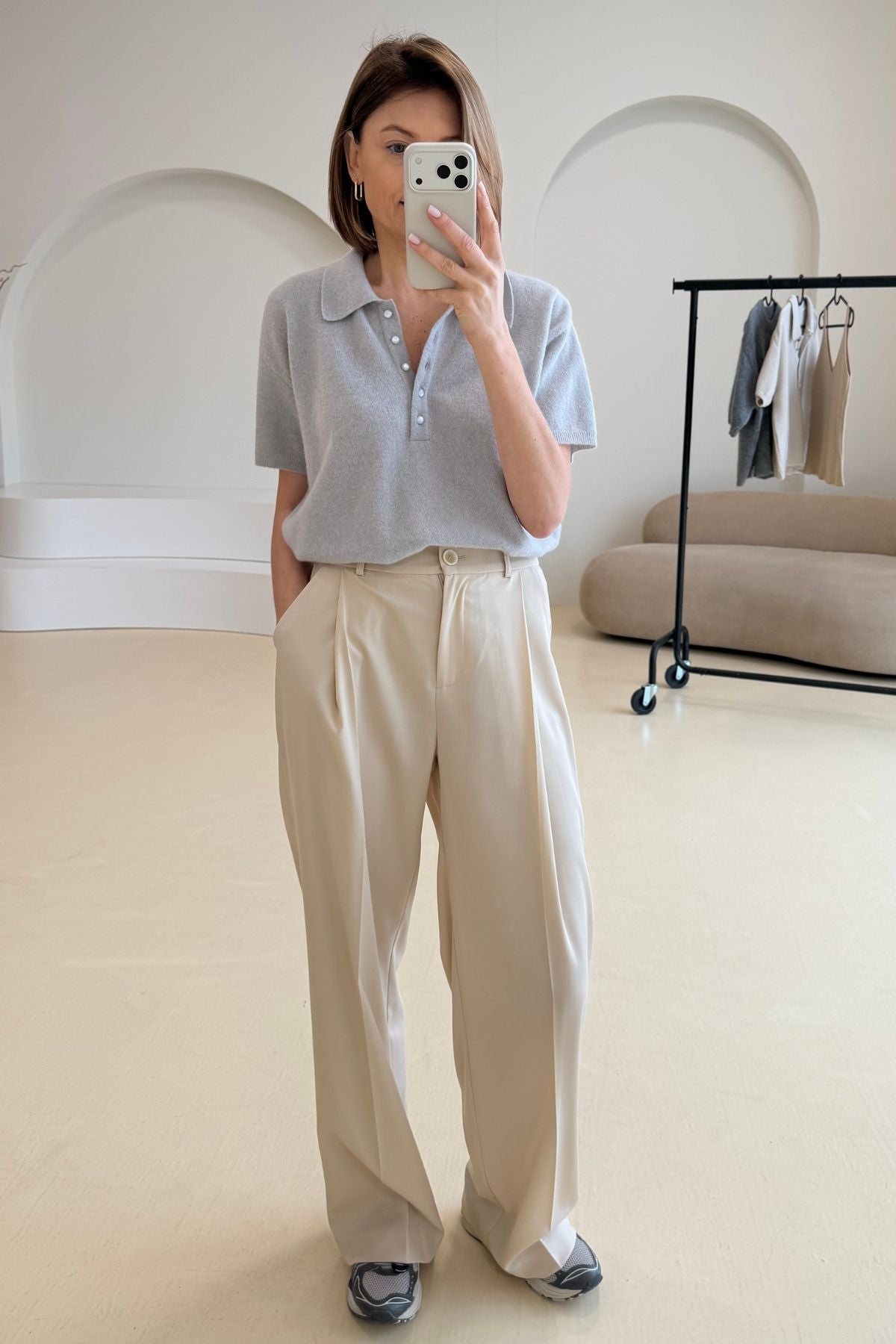 'Odile' sand trousers sample