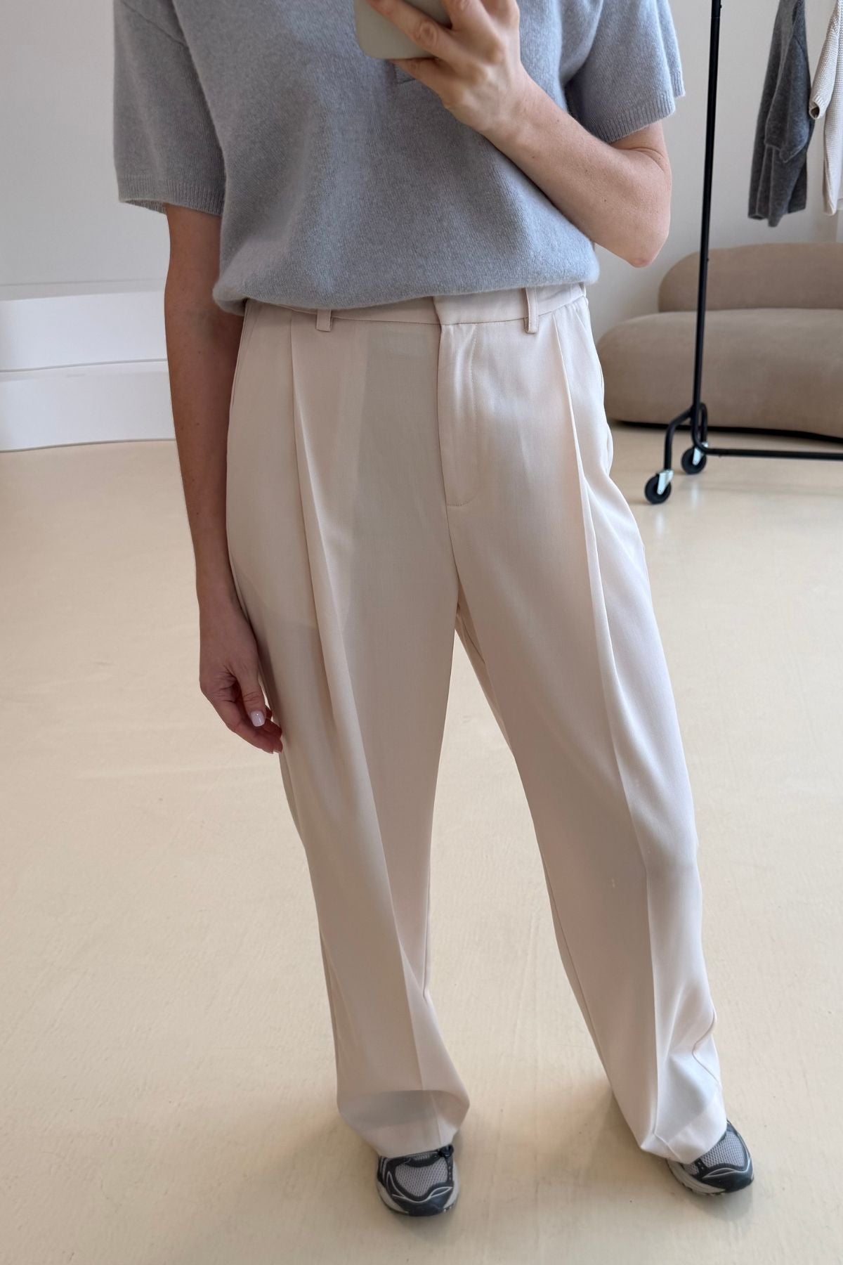 'Odile' champagne trousers sample