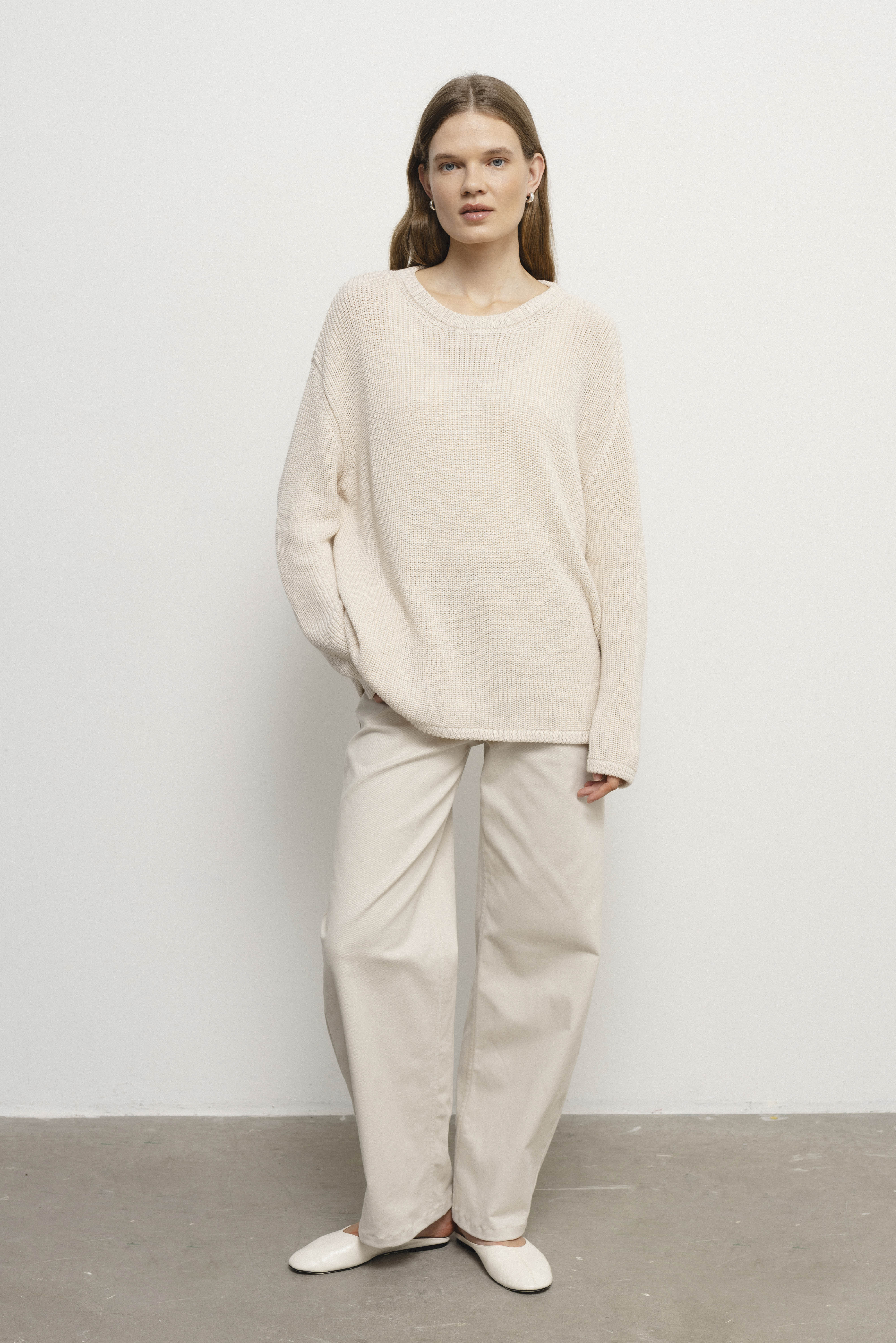 PASCAL ivory sweater sample