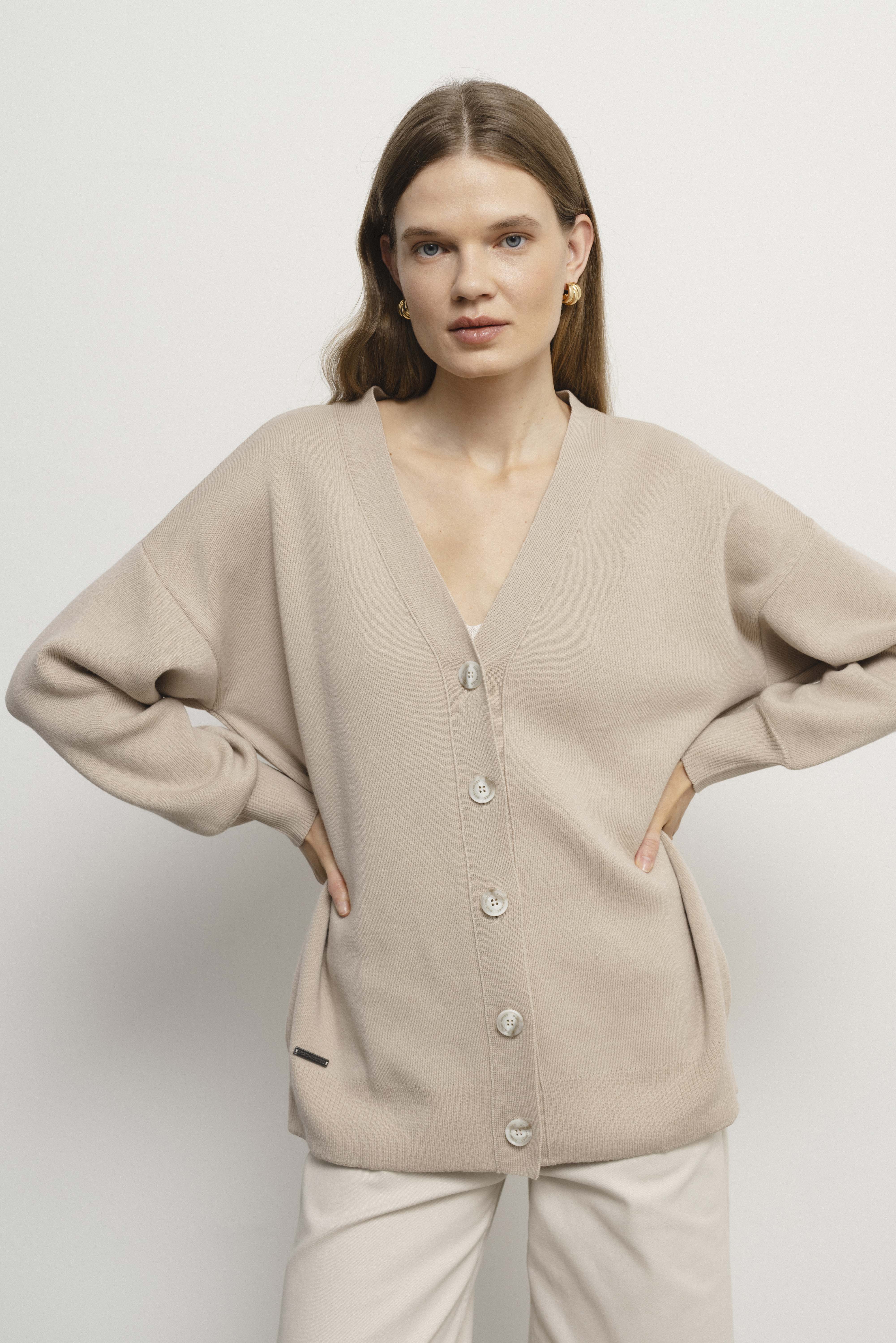 PAULINE light sand cardigan