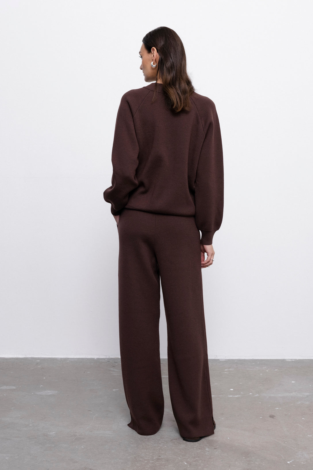 'Pauline' brown trousers & sweater set