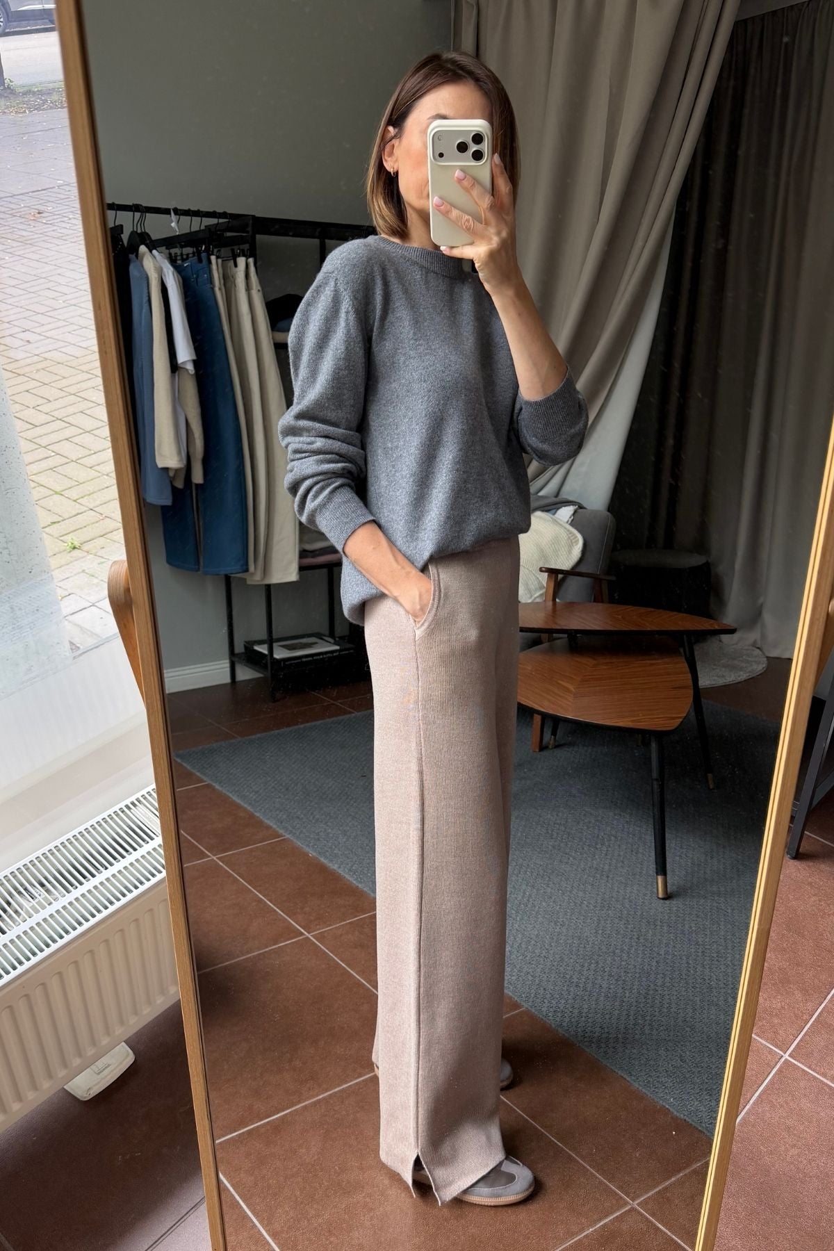 PAULINE light sand trousers sample