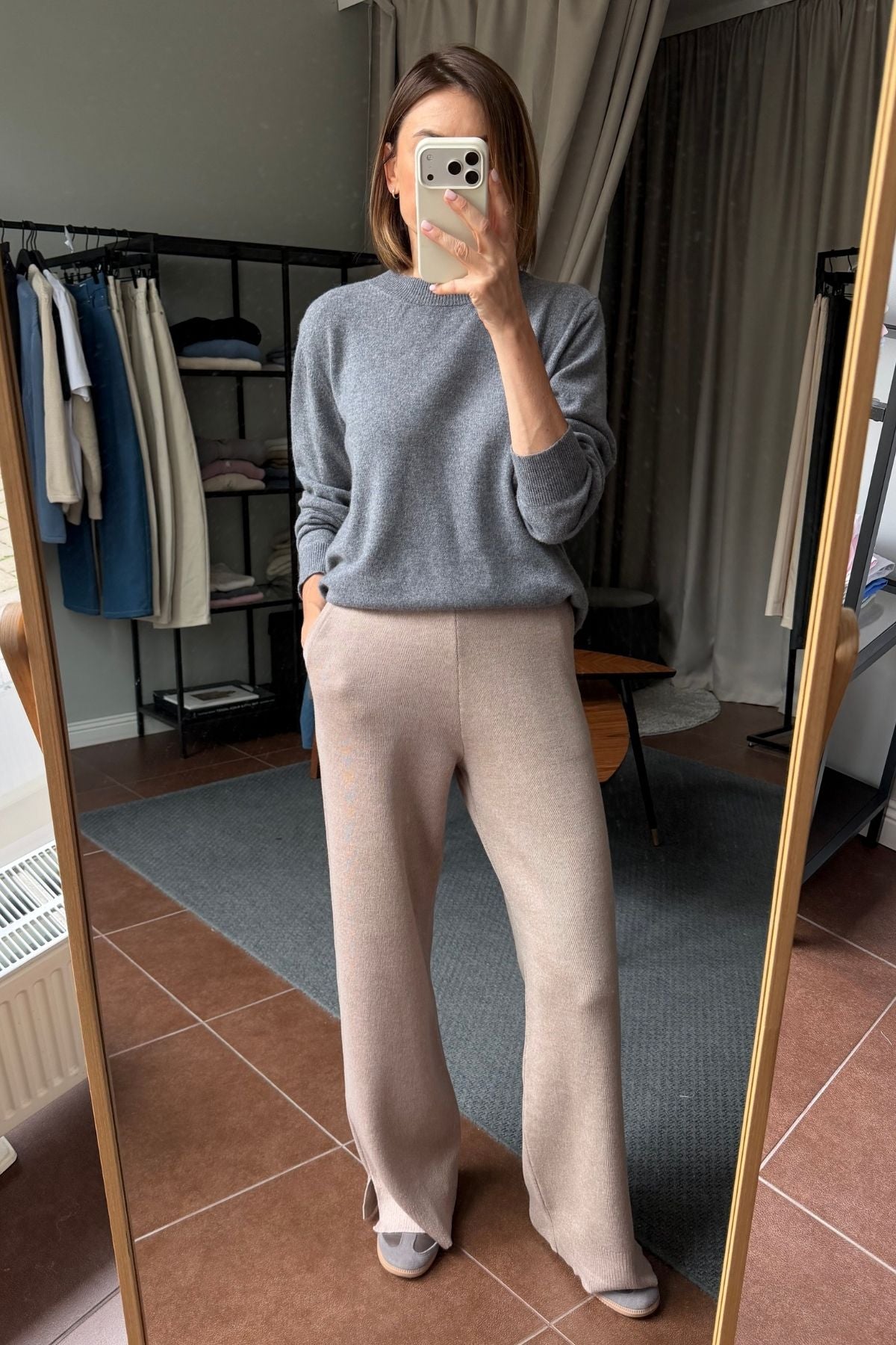 PAULINE light sand trousers sample