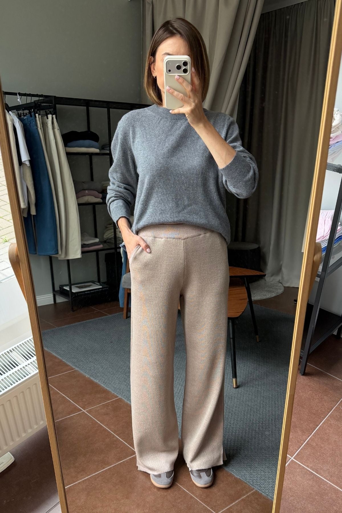PAULINE light sand trousers sample