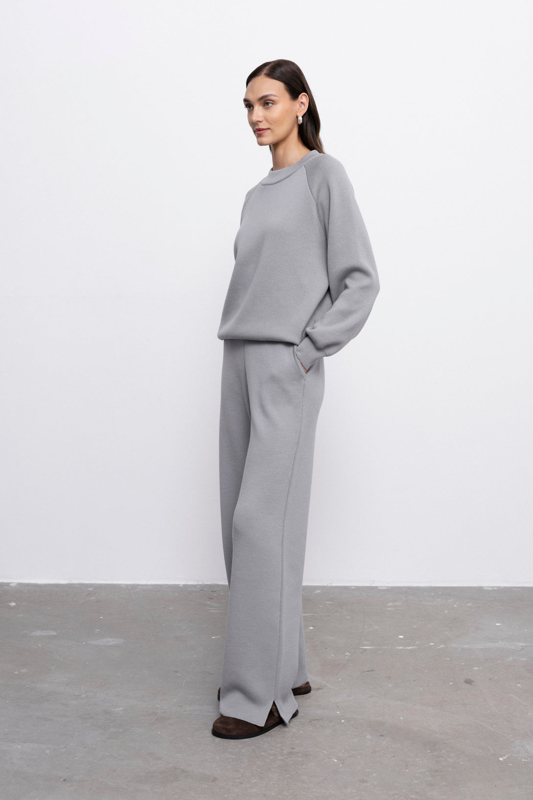 'Pauline' grey trousers & sweater set