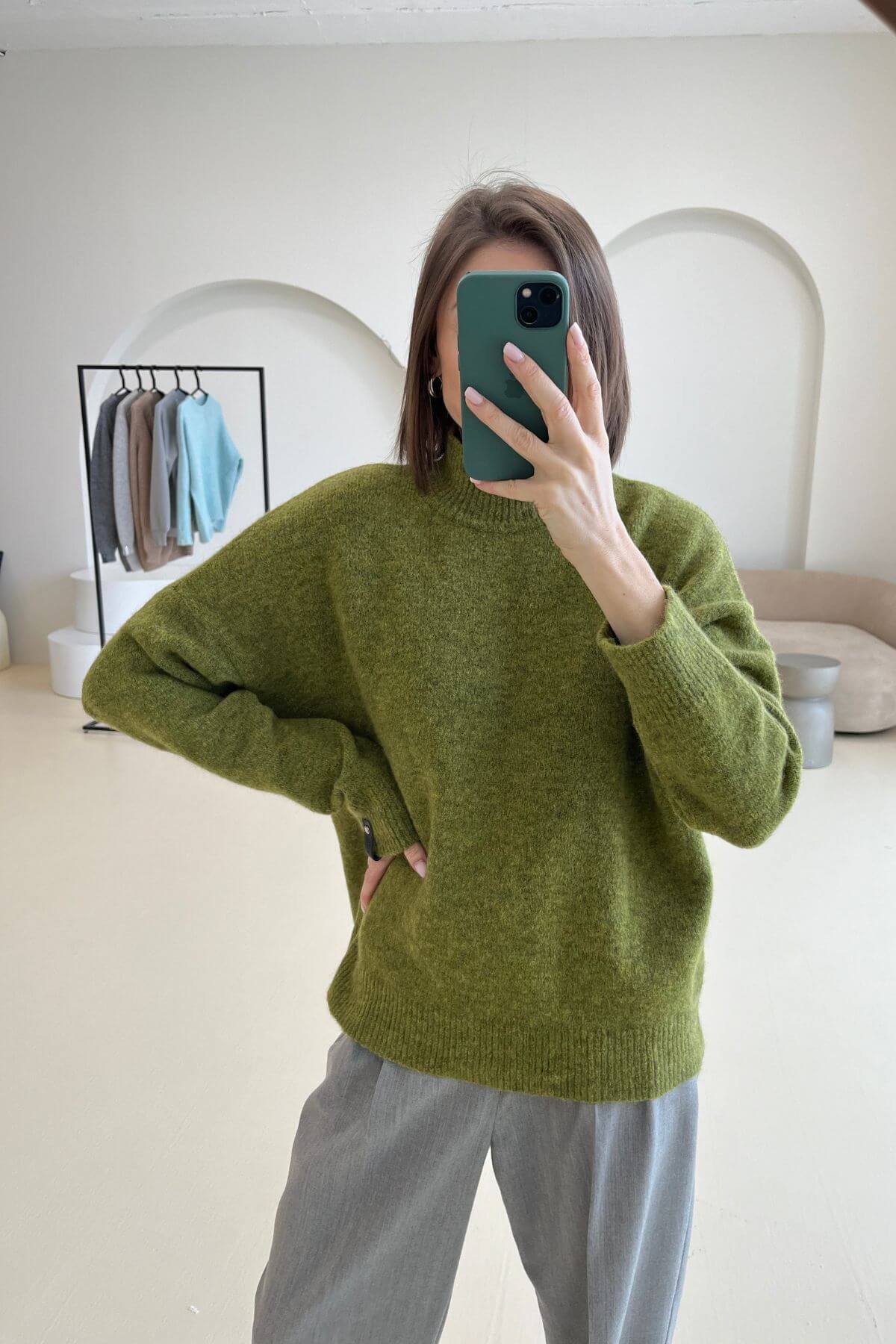 'Simone' moss sweater