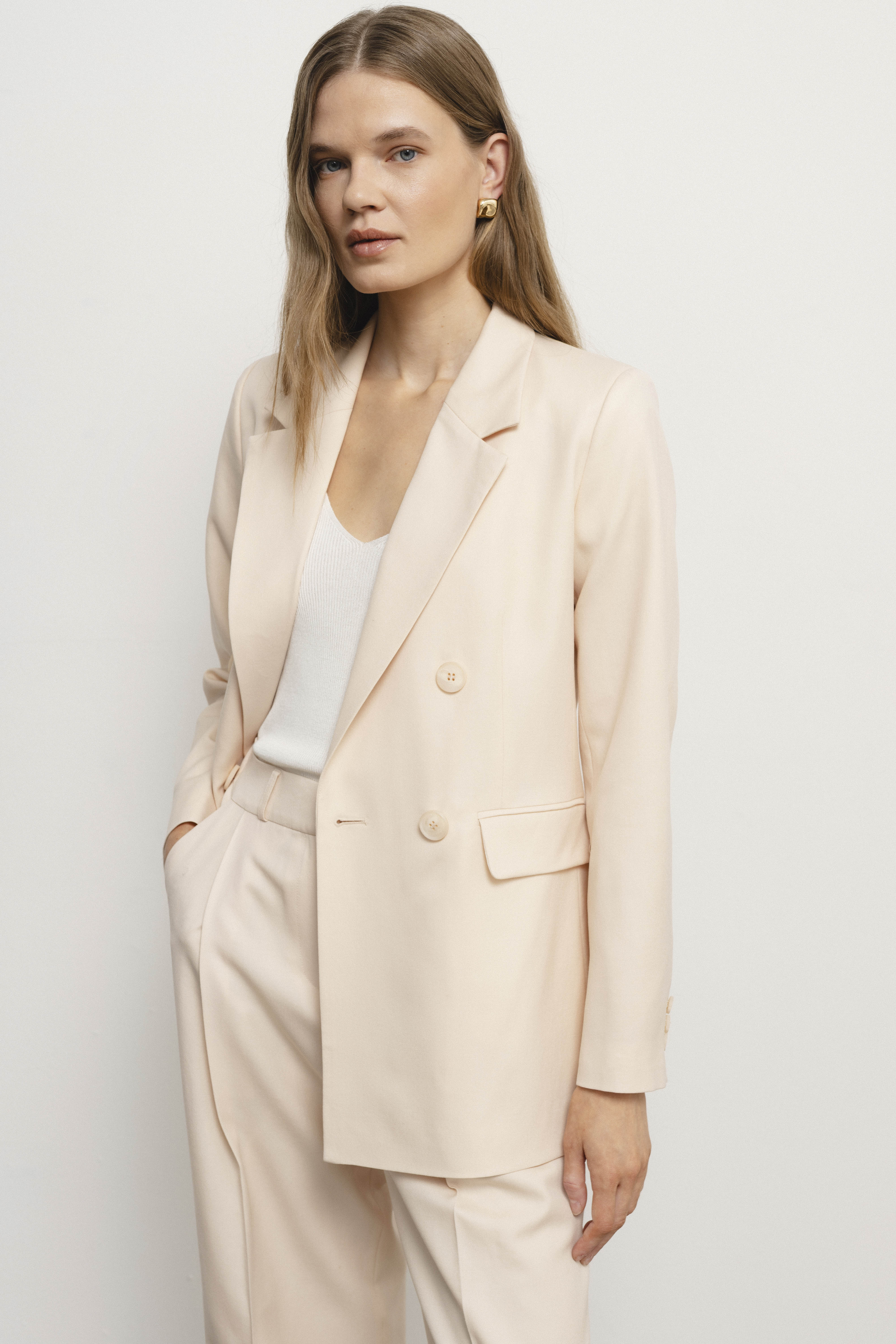 ODILE trousers & SOPHIE blazer champagne suit