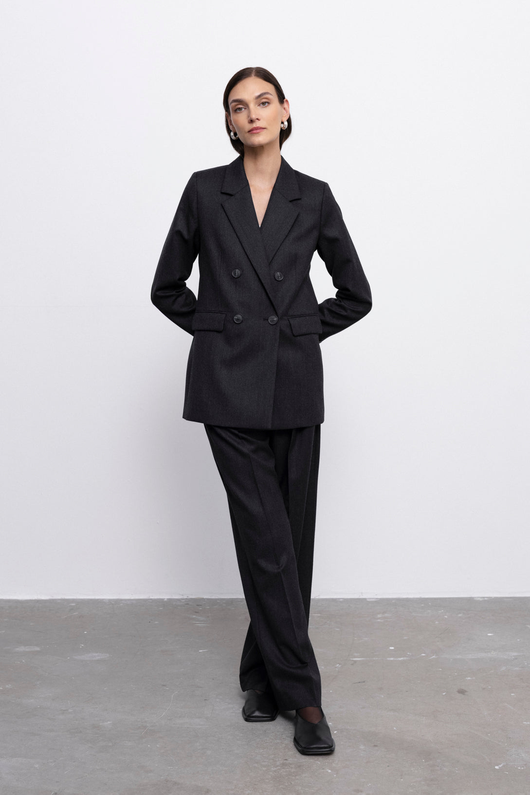 'Sophie' graphite trousers & blazer suit