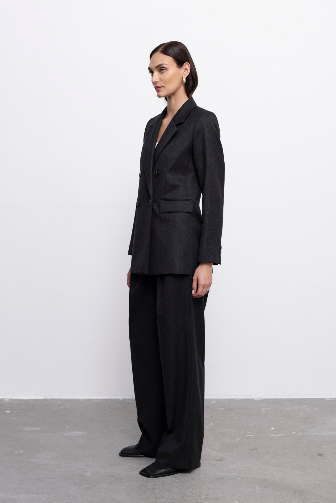 'Sophie' graphite trousers & blazer suit