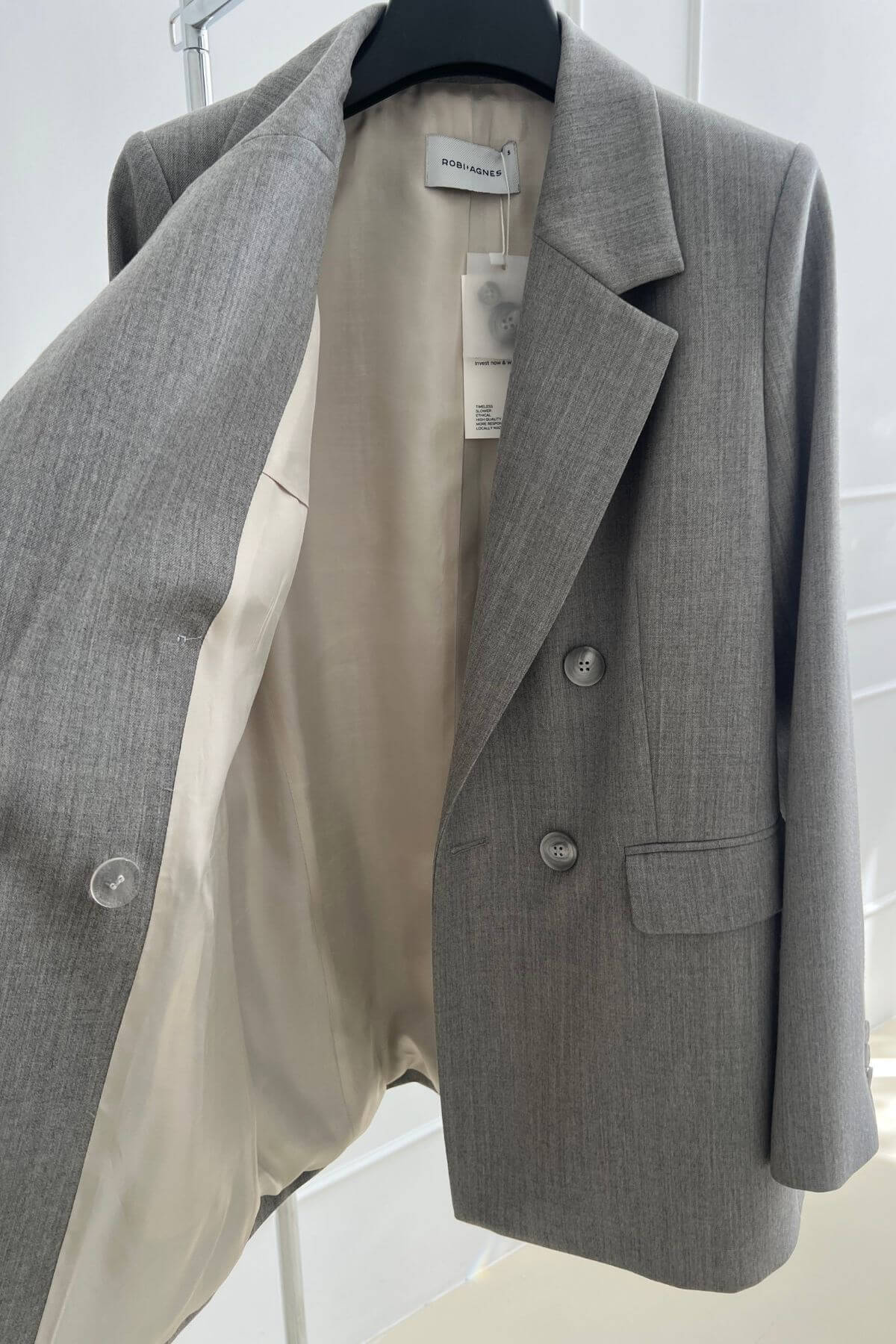 'Sophie' light grey blazer sample
