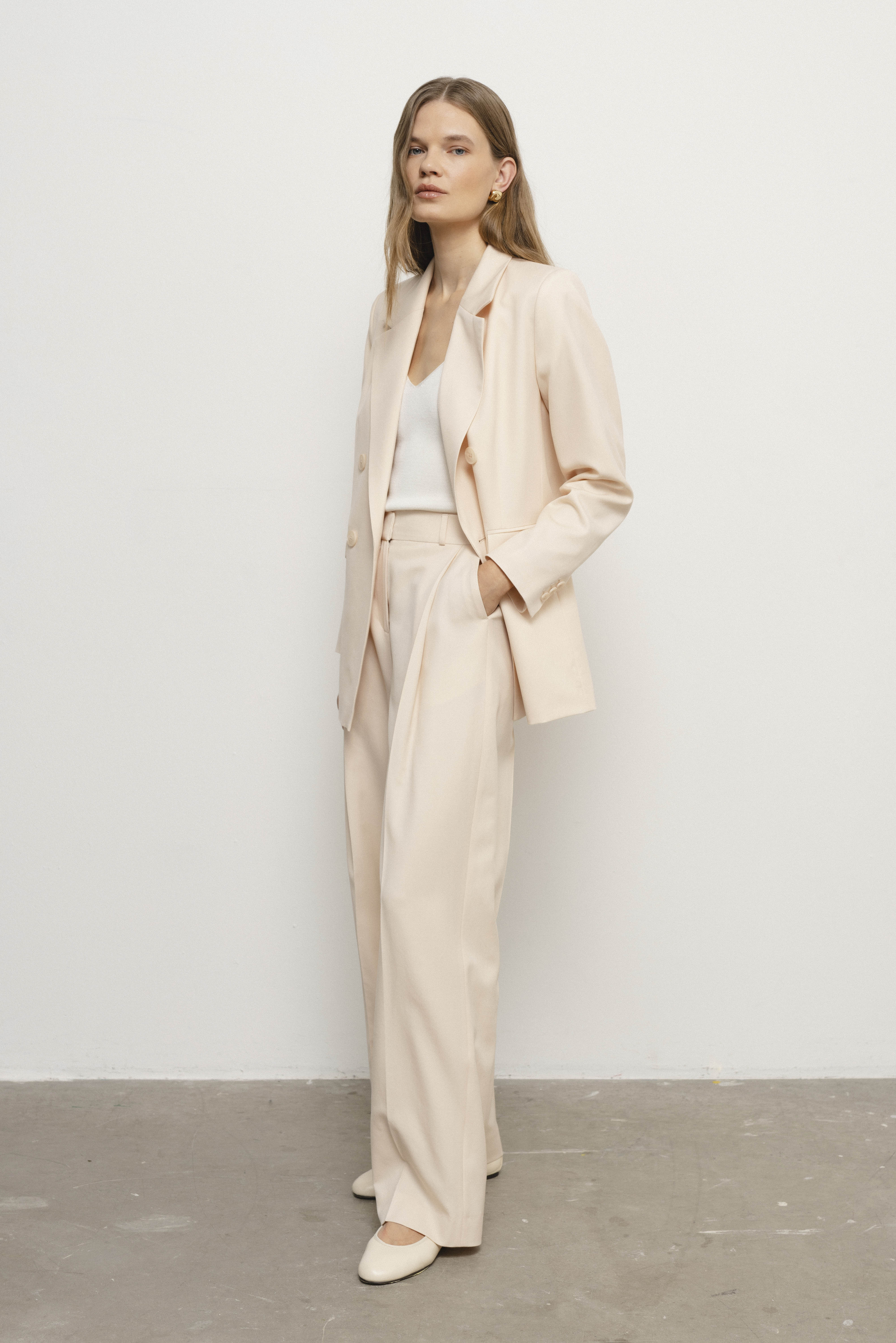 ODILE trousers & SOPHIE blazer champagne suit