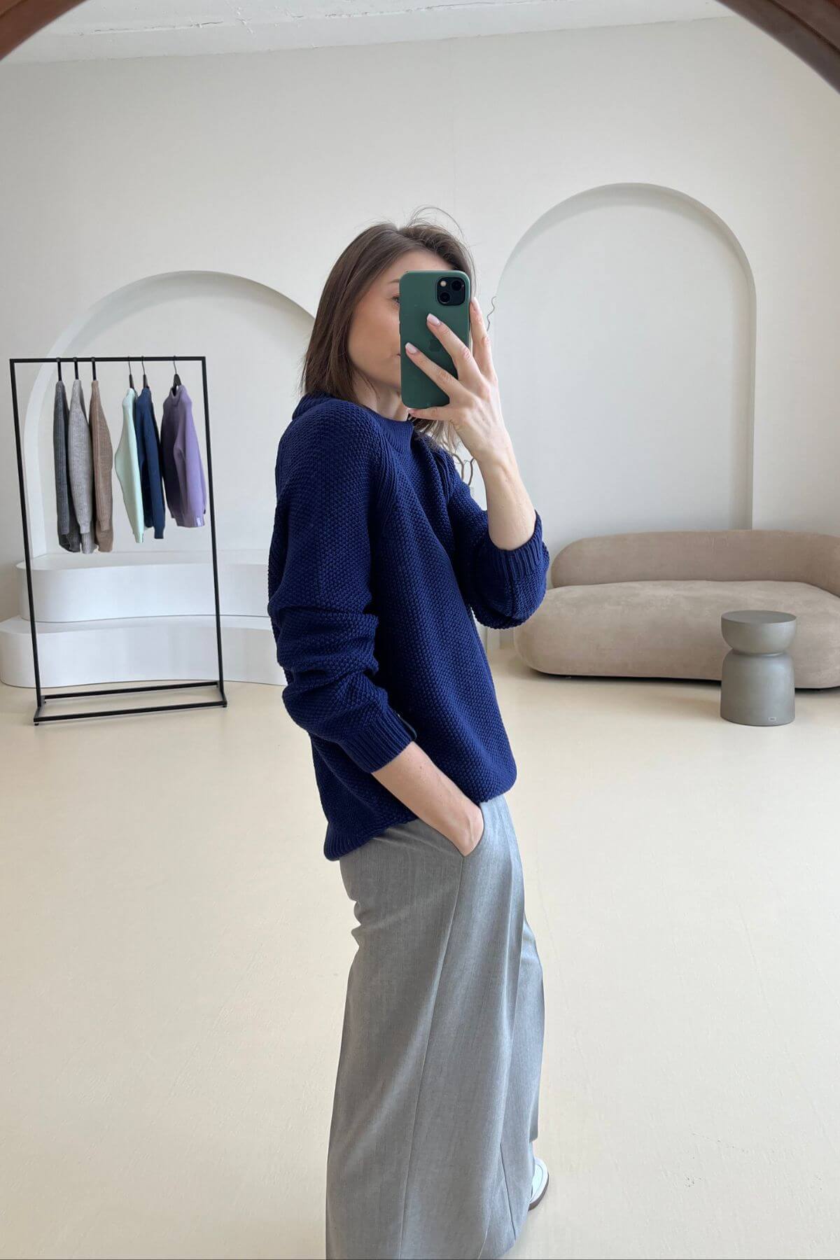 'Suzy' dark blue sweater