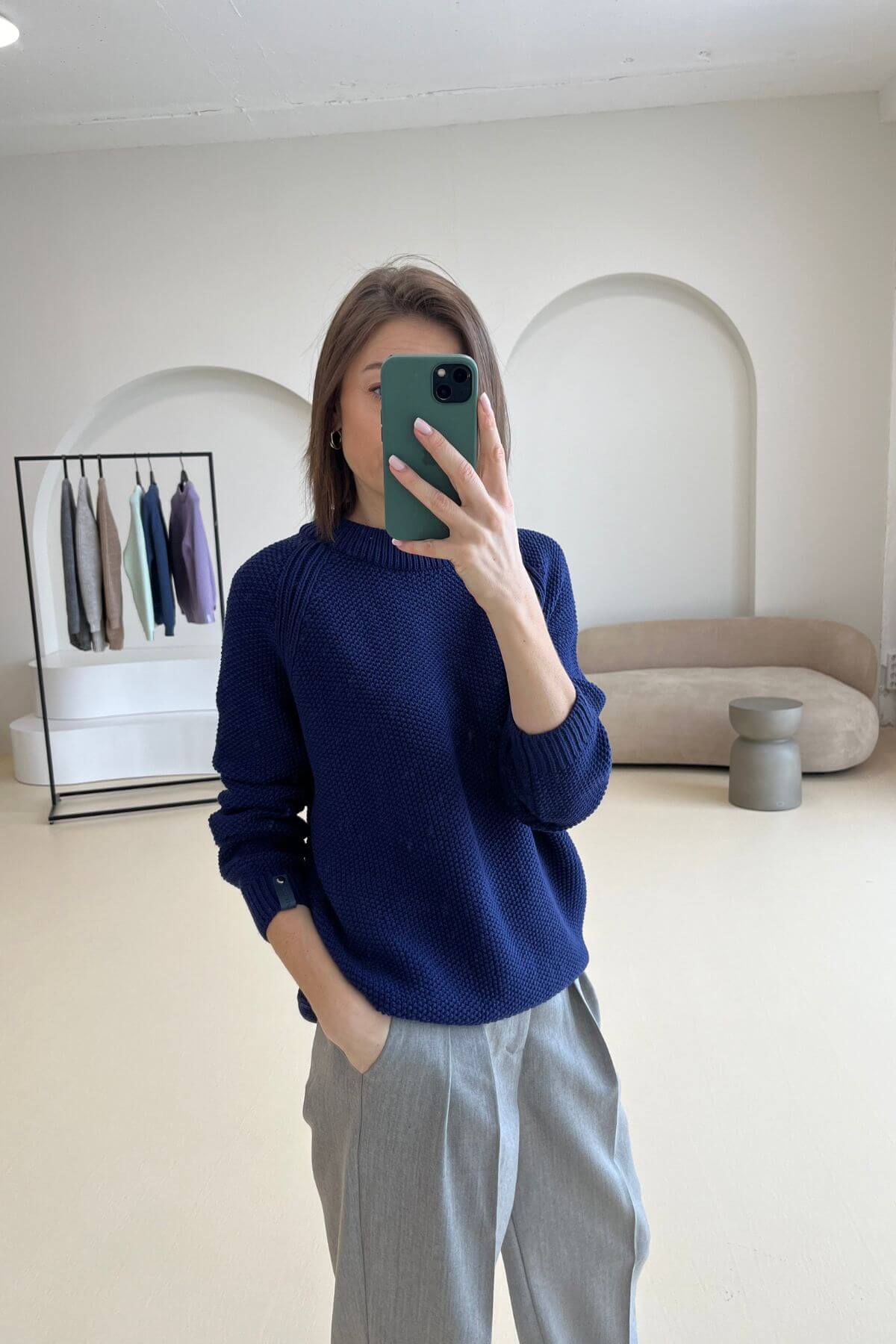 'Suzy' dark blue sweater