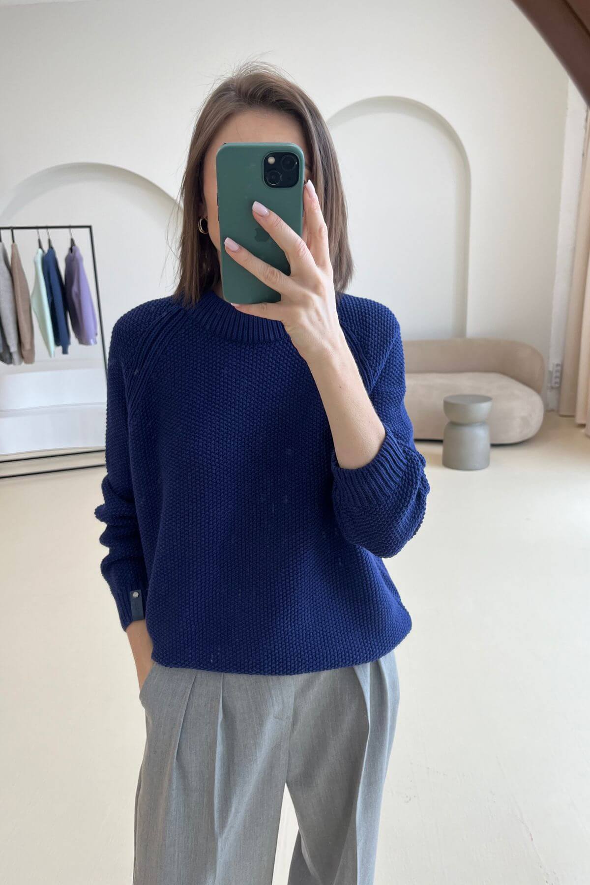 'Suzy' dark blue sweater