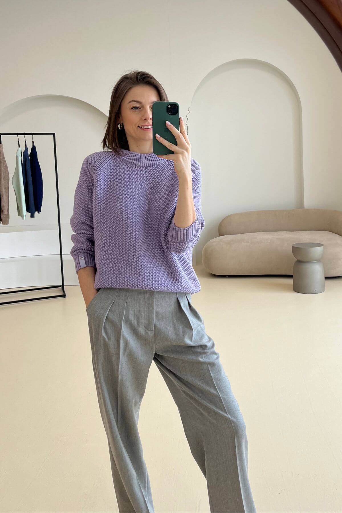 'Suzy' violet sweater