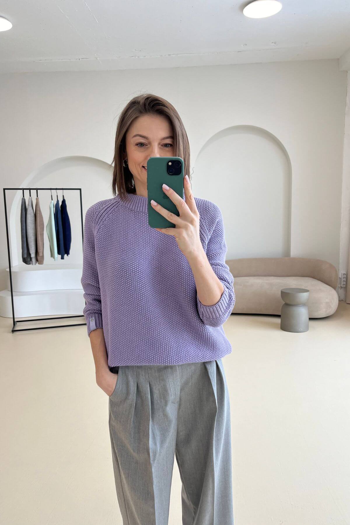 'Suzy' violet sweater