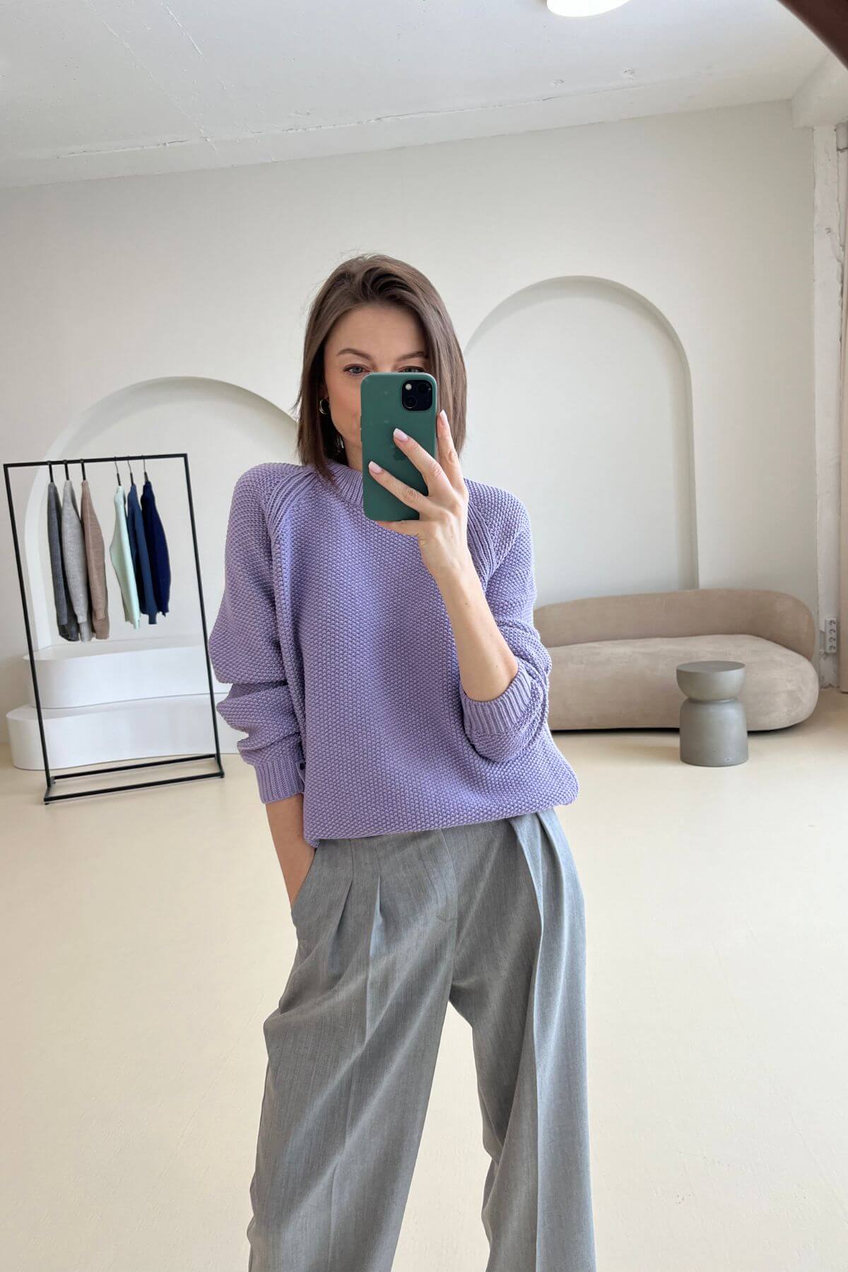 'Suzy' violet sweater