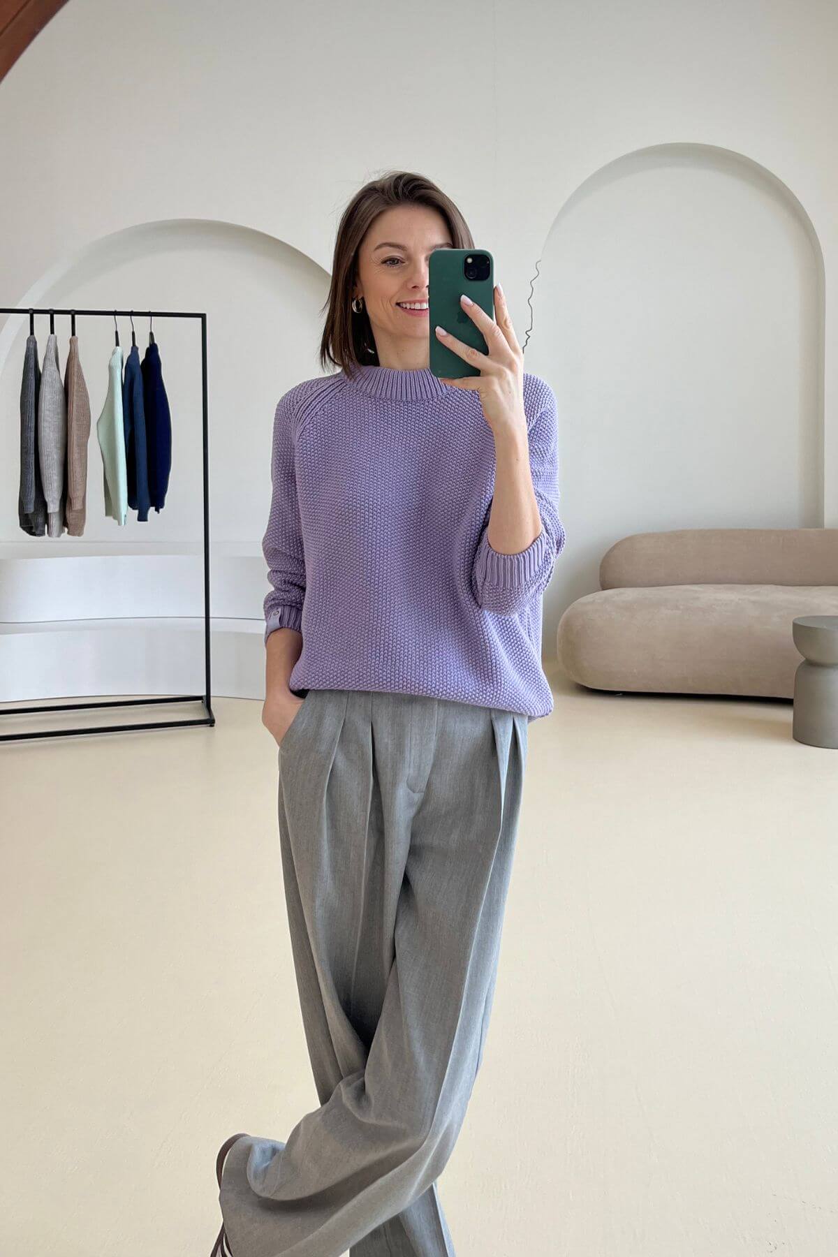 'Suzy' violet sweater