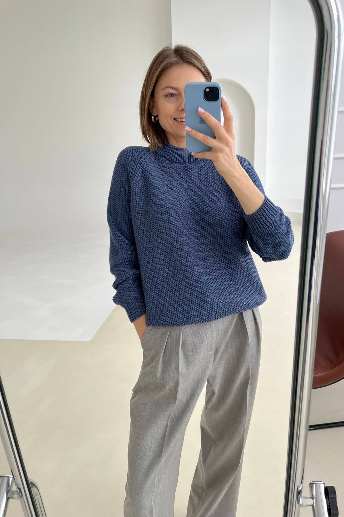 'Suzy' blue sweater