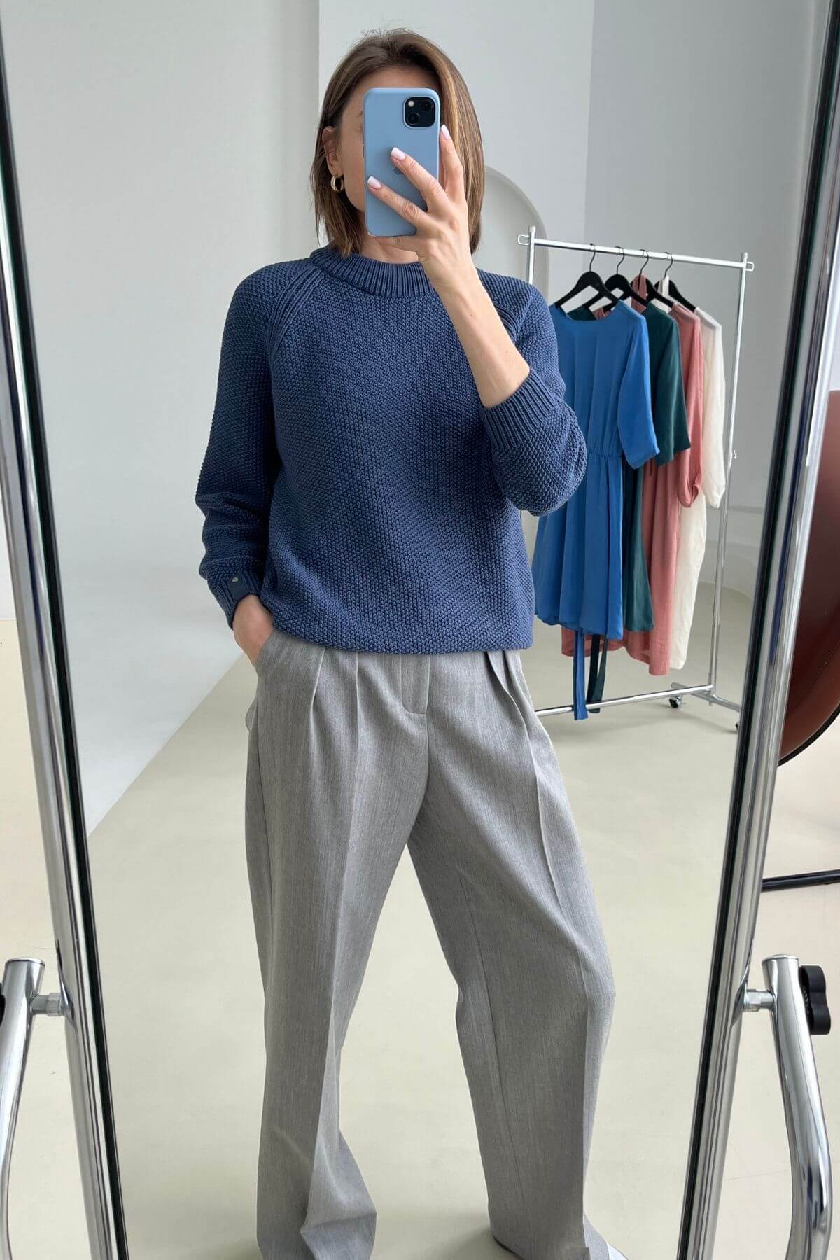'Suzy' blue sweater