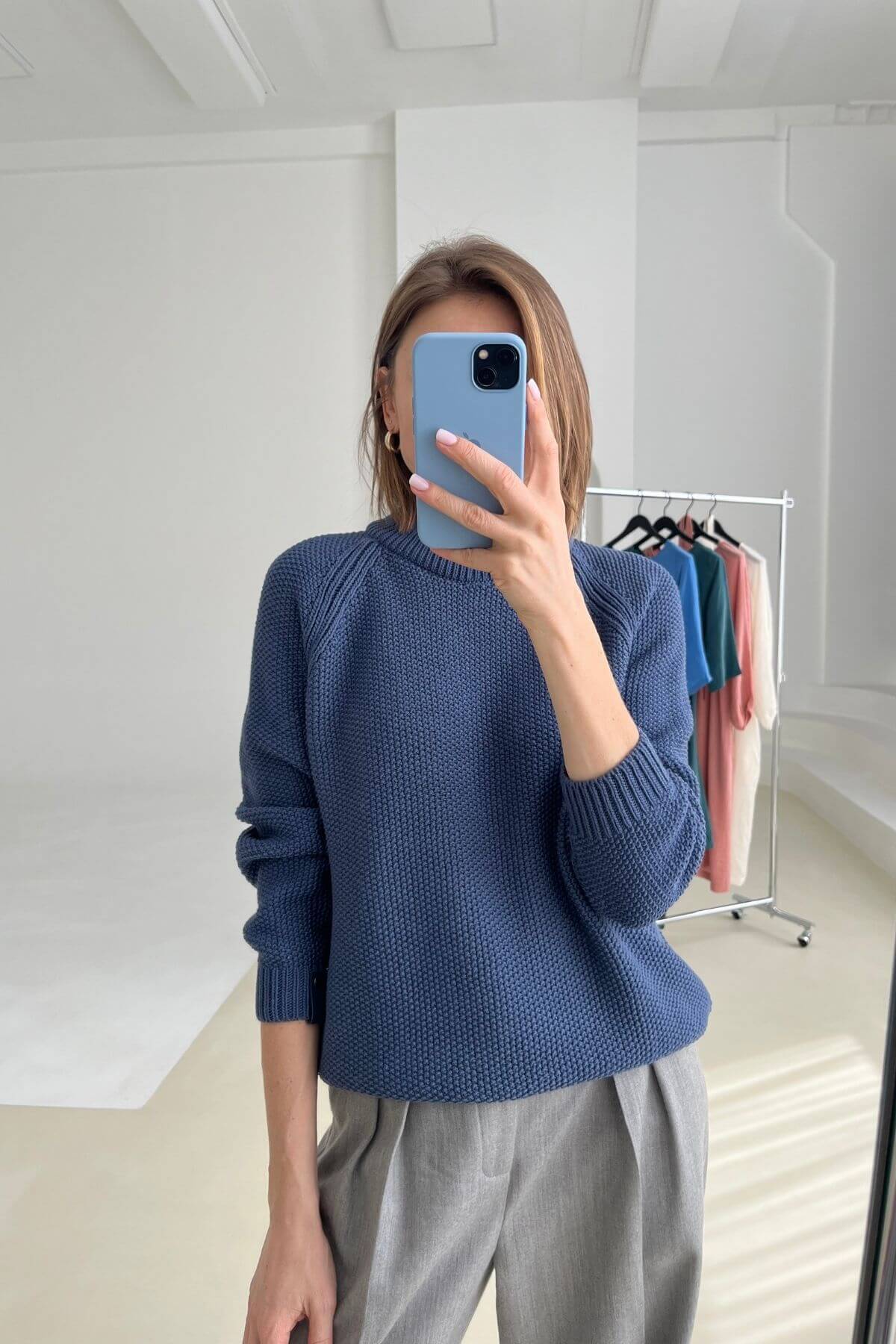 'Suzy' blue sweater