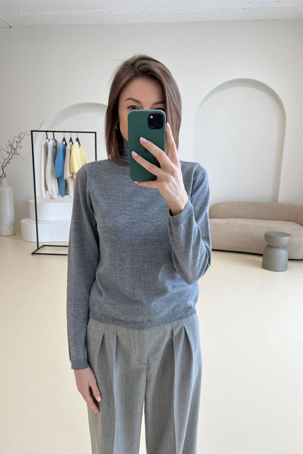 Merino wool turtleneck sample