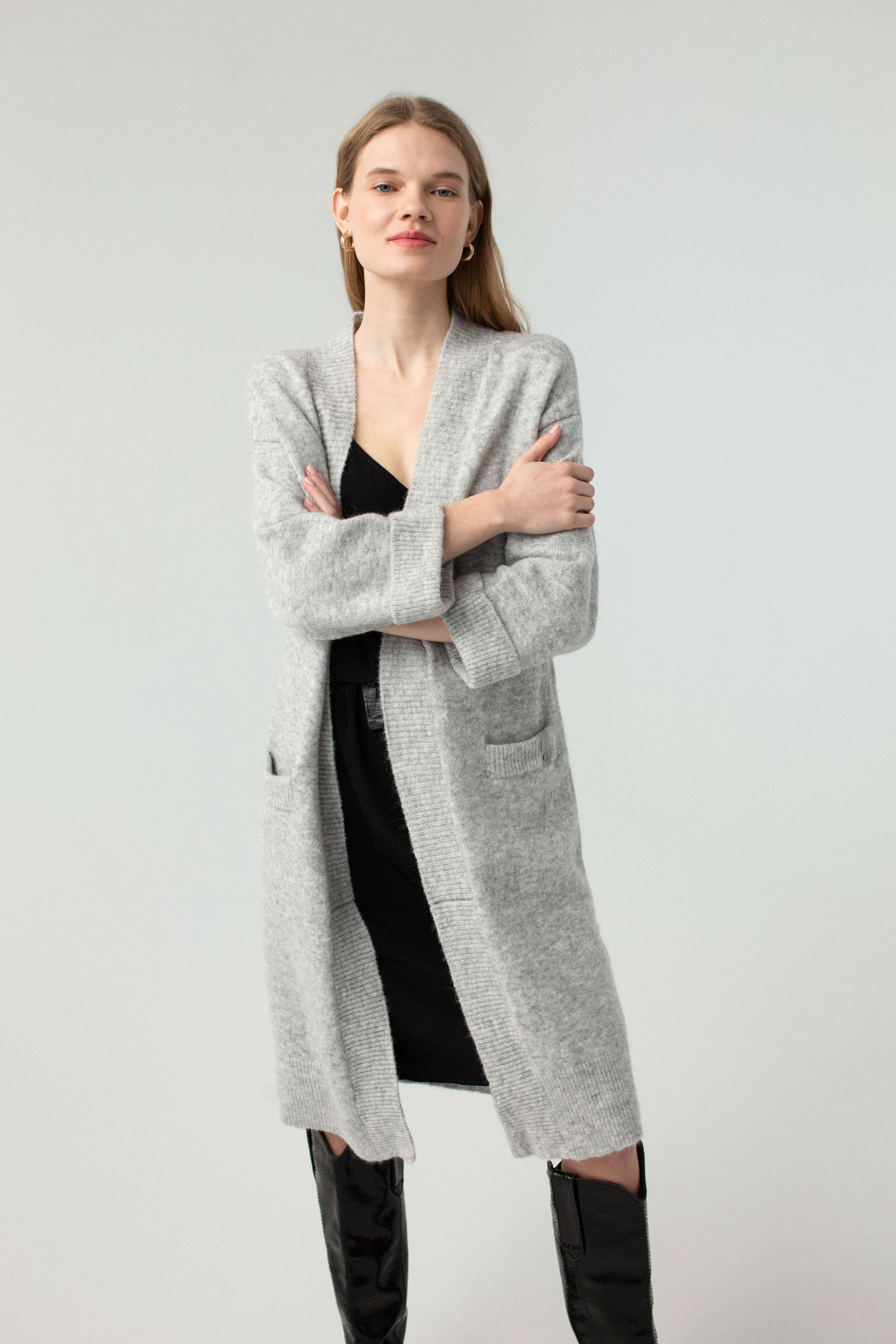 'Cloe' light grey cardigan