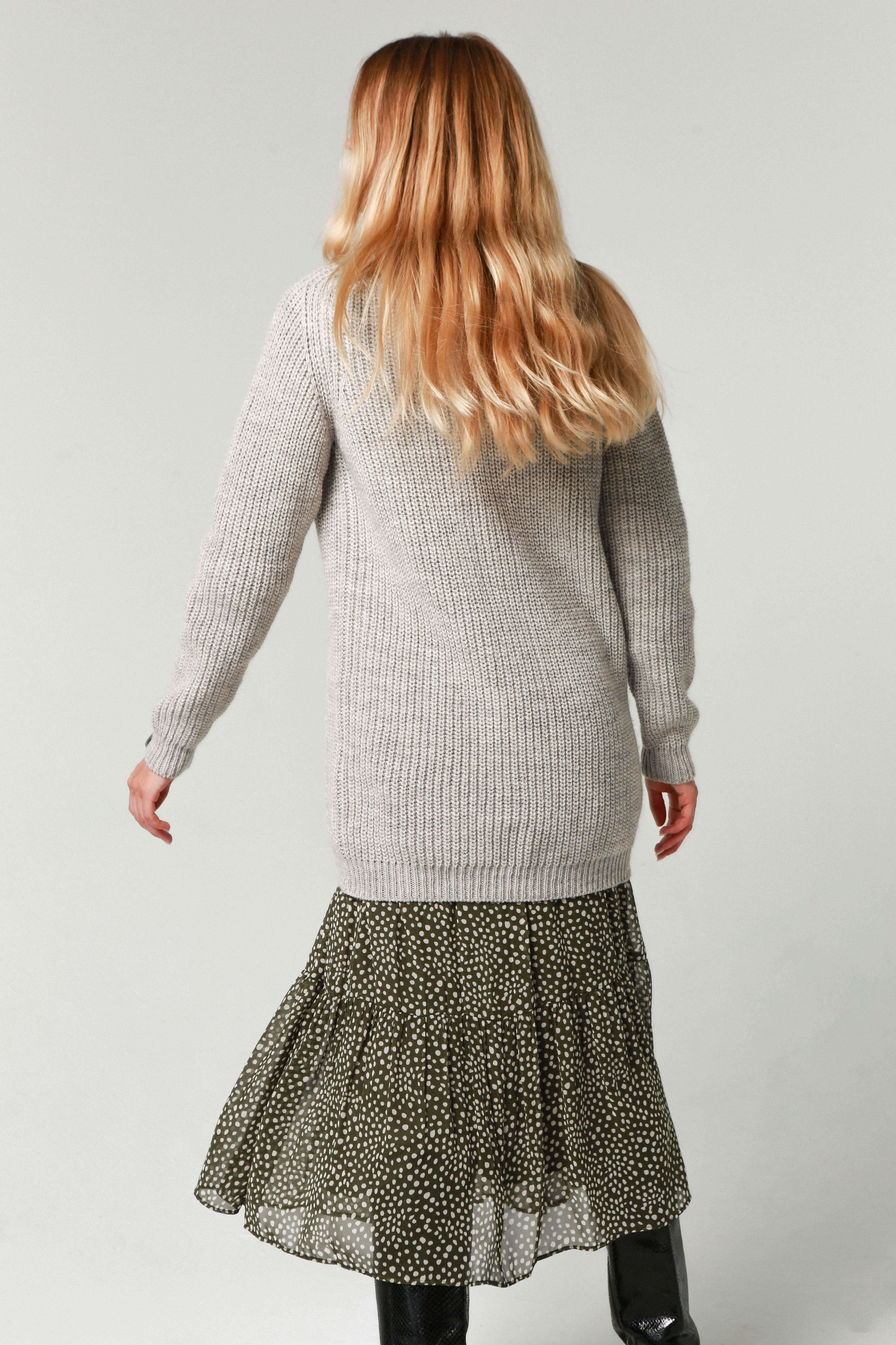 'Eliza' light grey cardigan