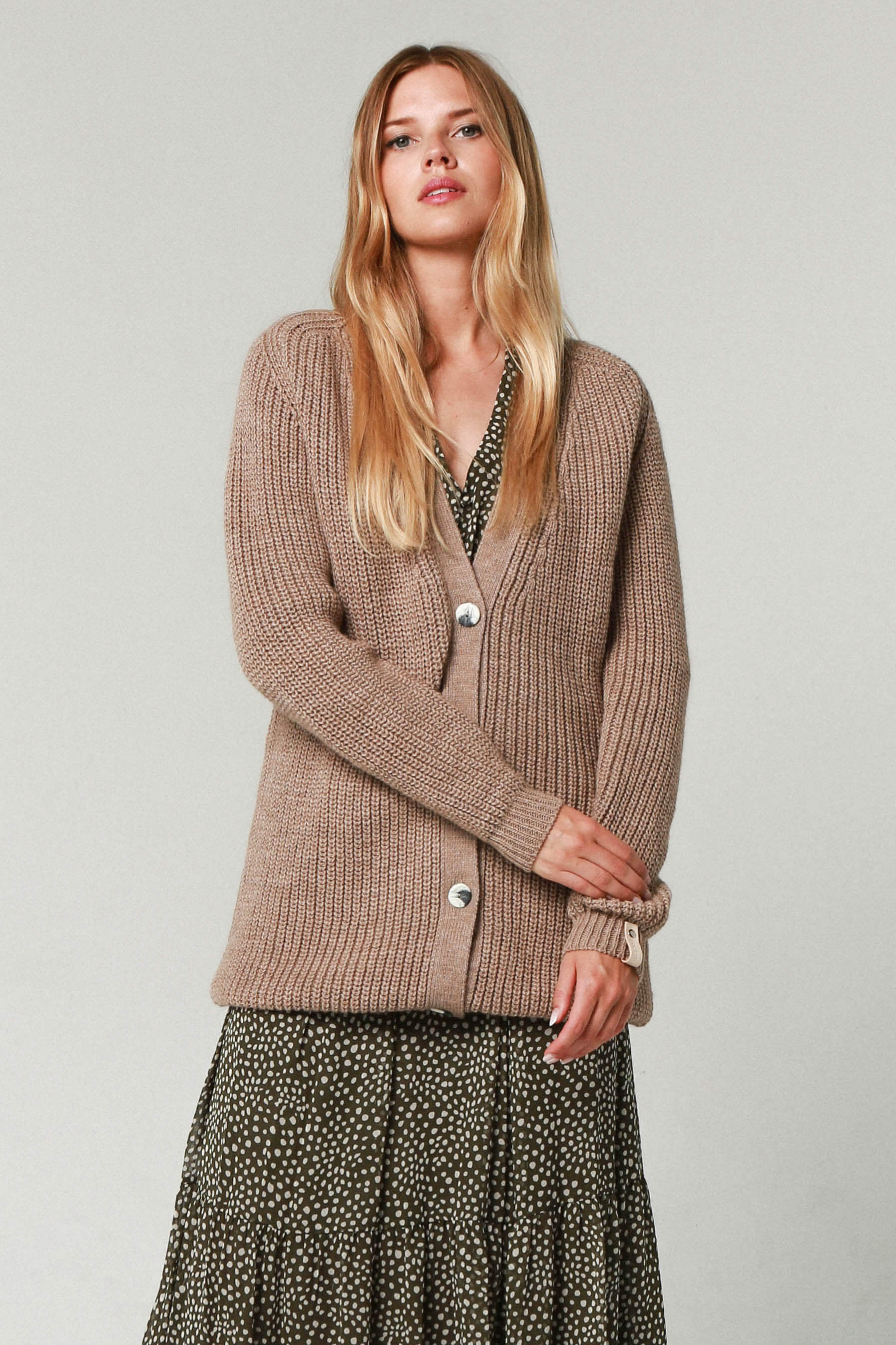 'Eliza' sand cardigan