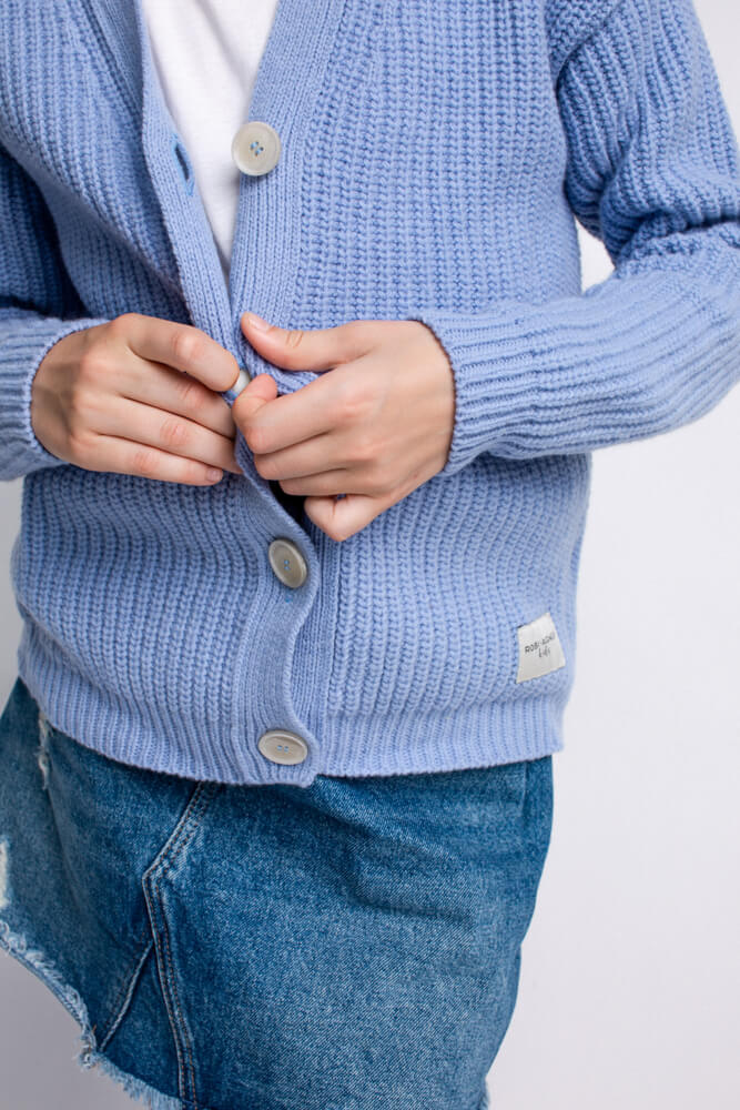 'Ema' light blue kids cardigan