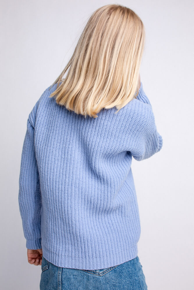 'Ema' light blue kids cardigan