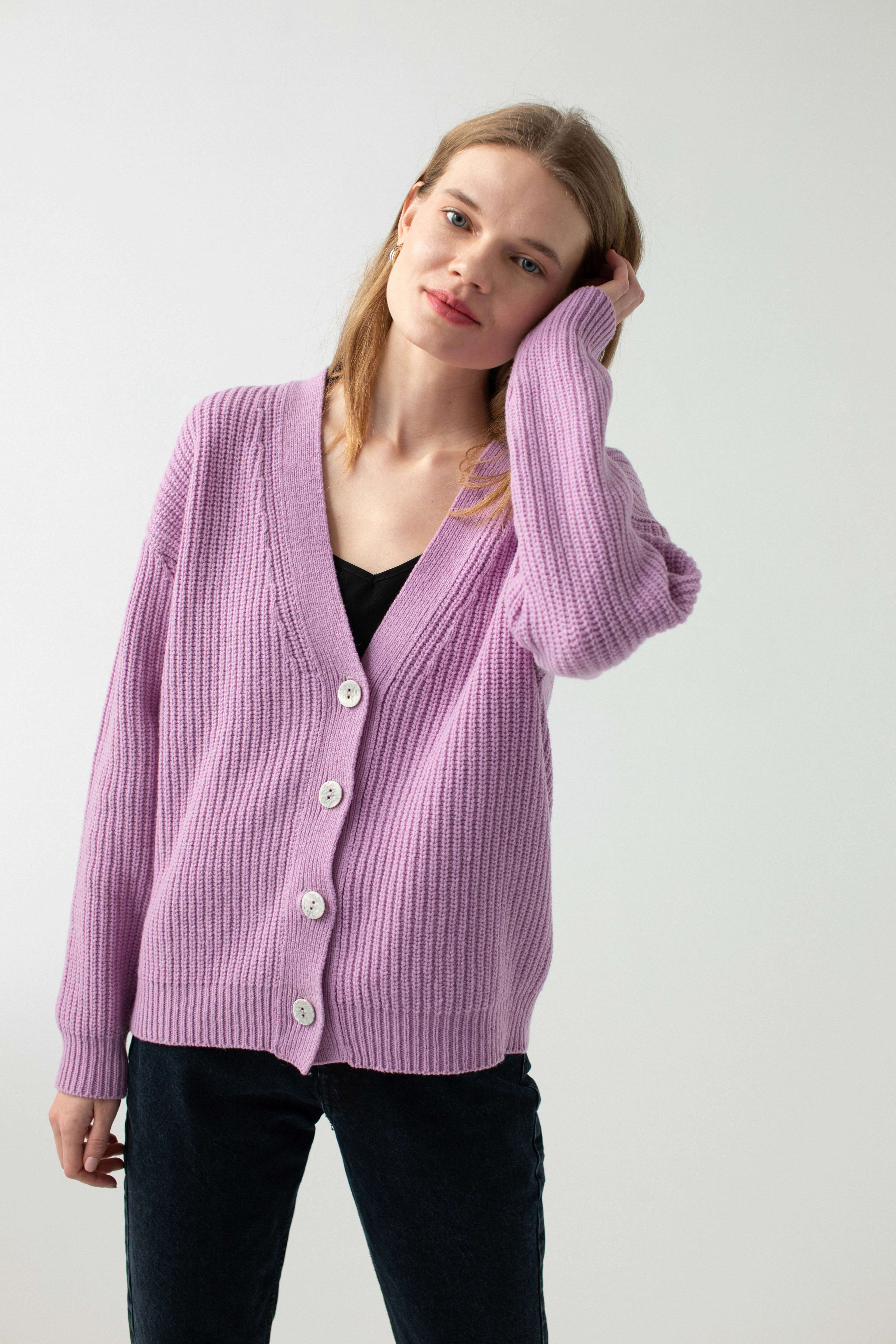 'Ema' violet cardigan