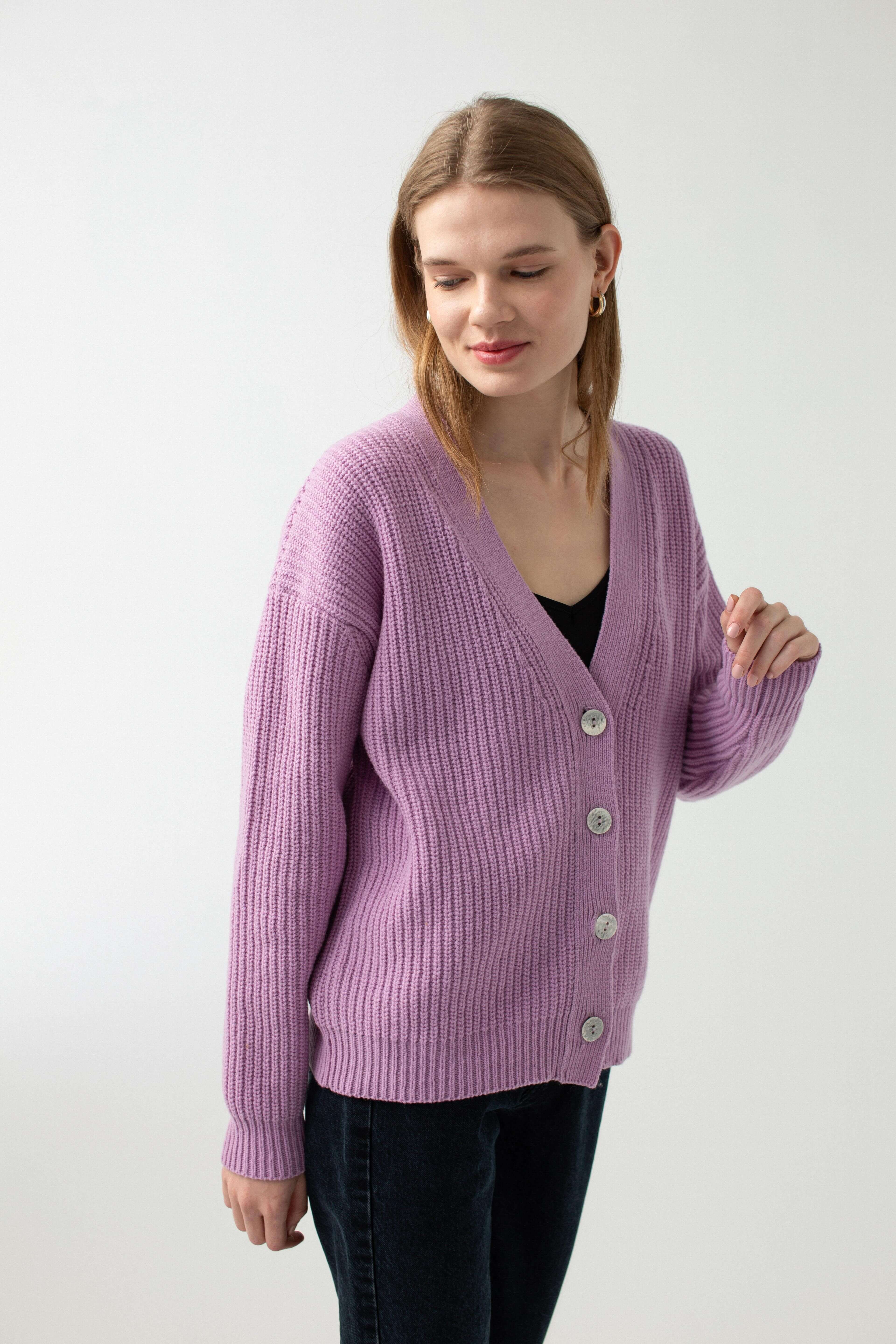 'Ema' violet cardigan