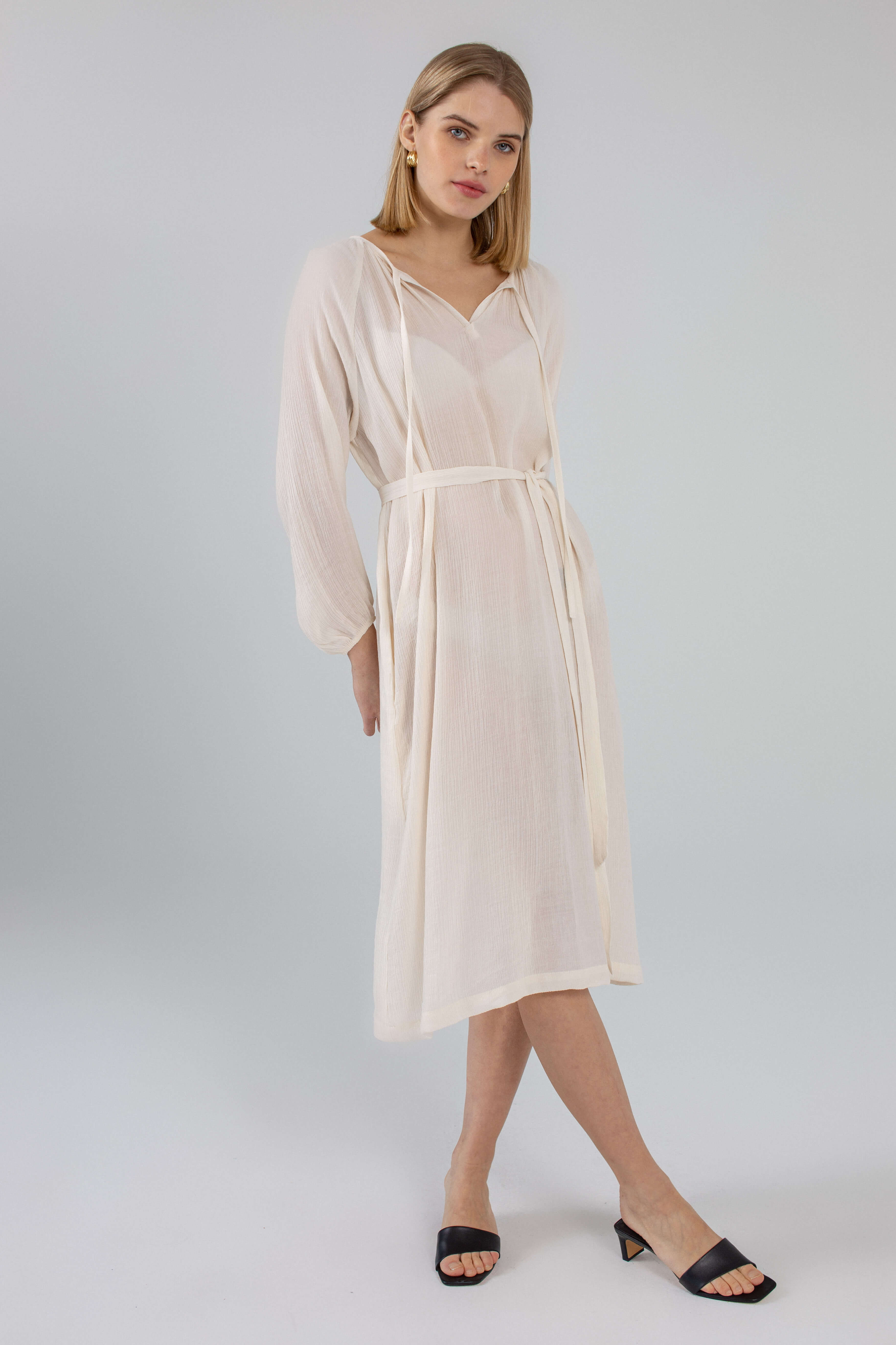 'Diana' milk white dress