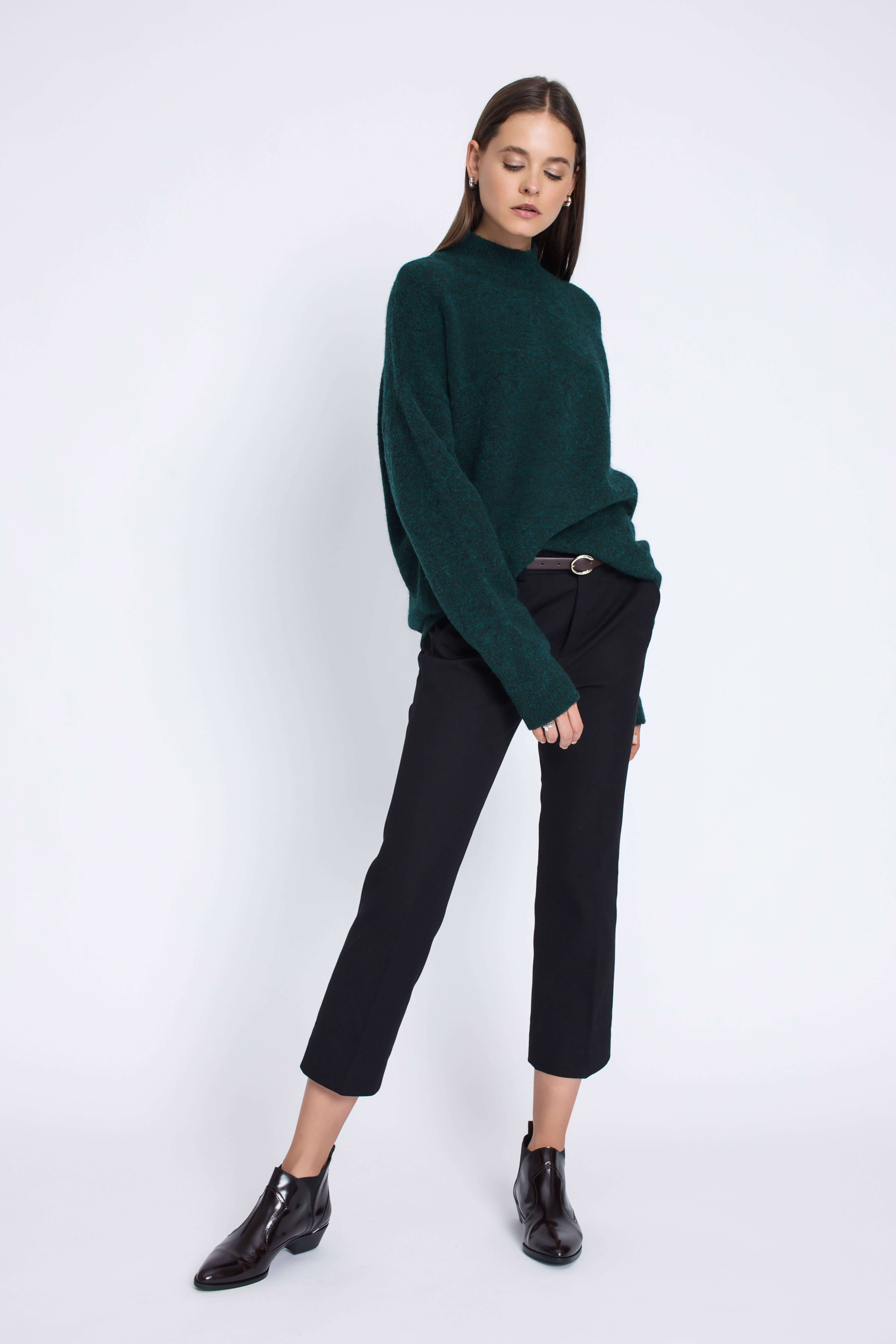 'Simone' dark green sweater