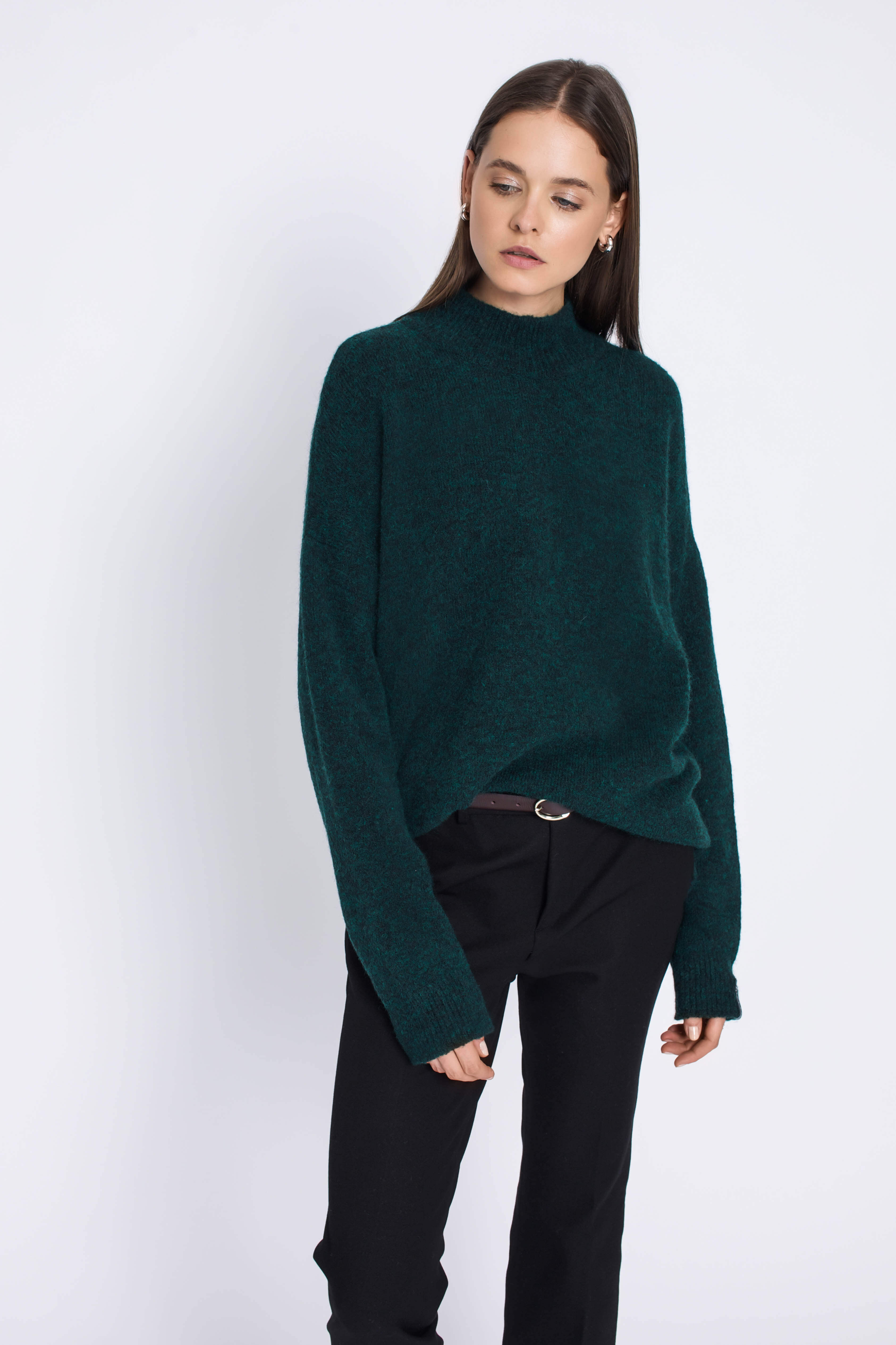 'Simone' dark green sweater