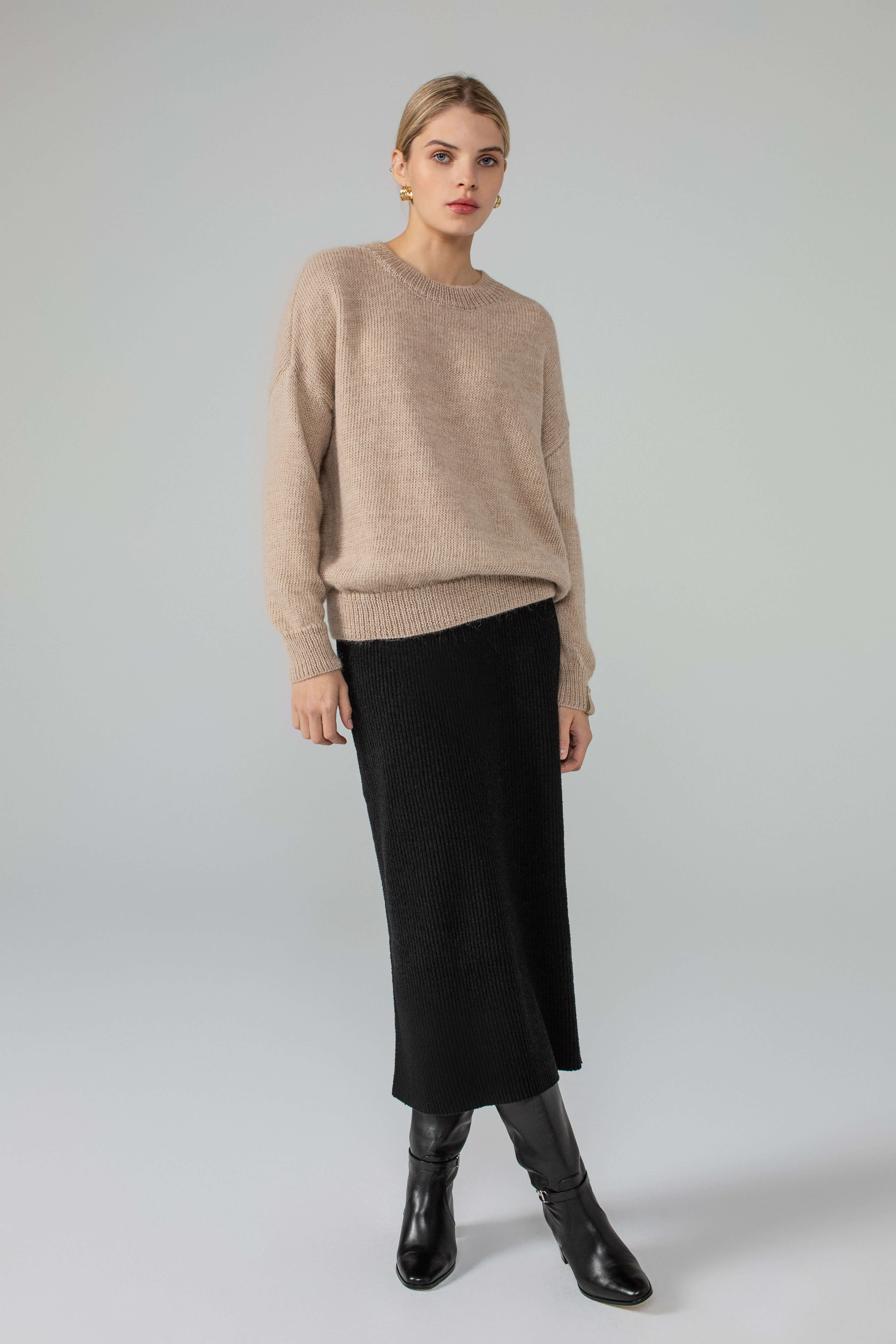 'Uma' sand sweater